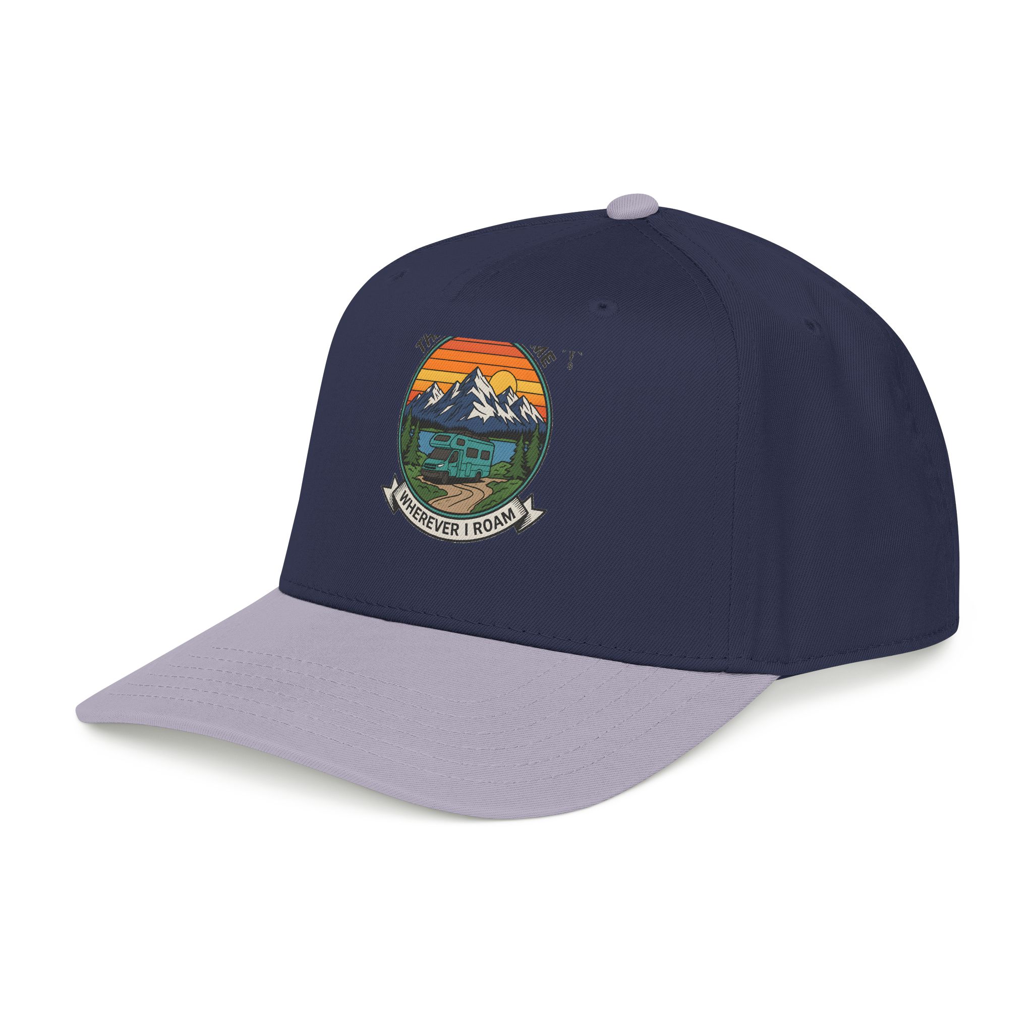 18156289129058096545_2048.jpeg Baseball Cap — "The Road Is Home, Wherever I Roam"