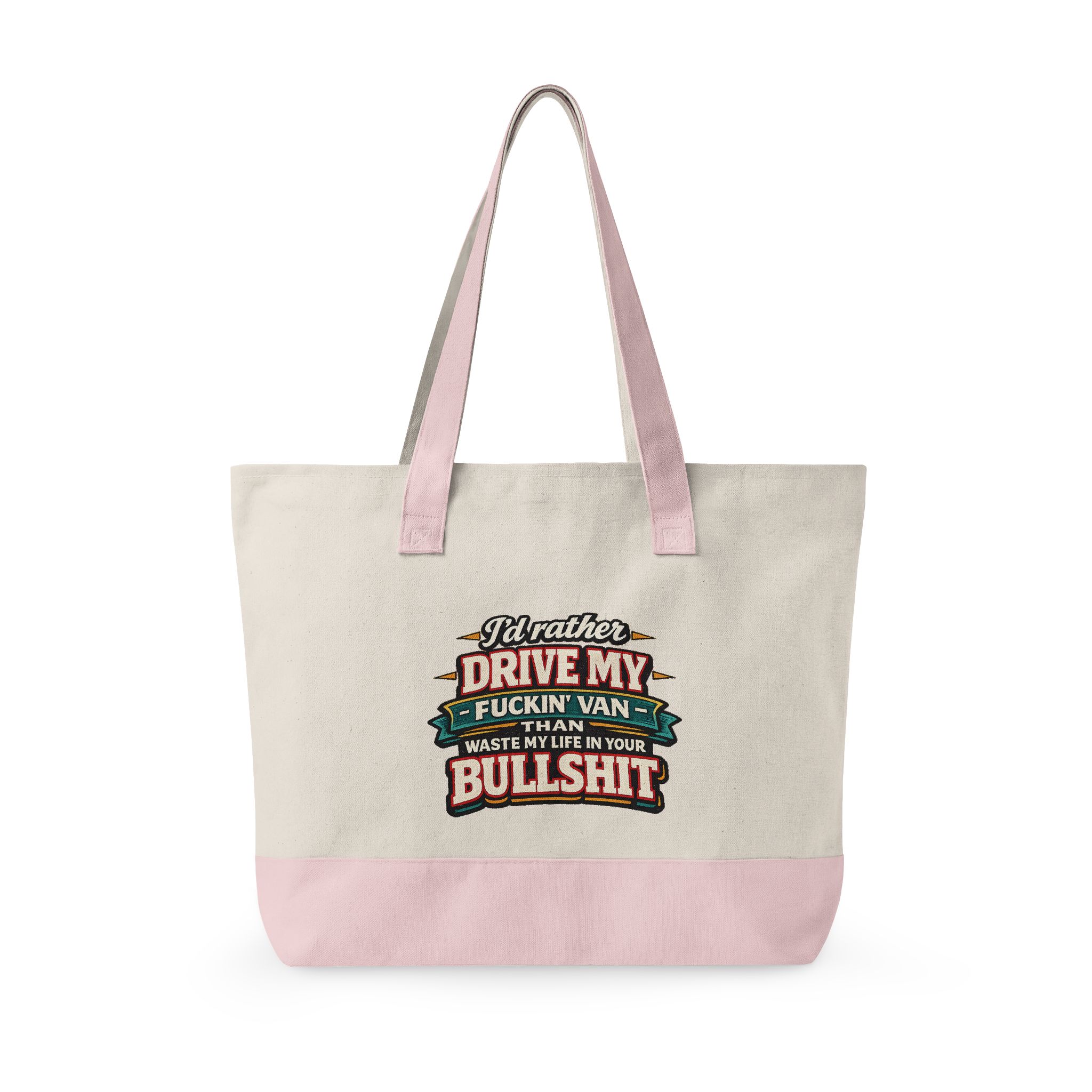 18194182446879511211_2048.jpeg Zippered Canvas Tote — "I d Rather Drive My Fuckin Van" (Design F**K-Line)