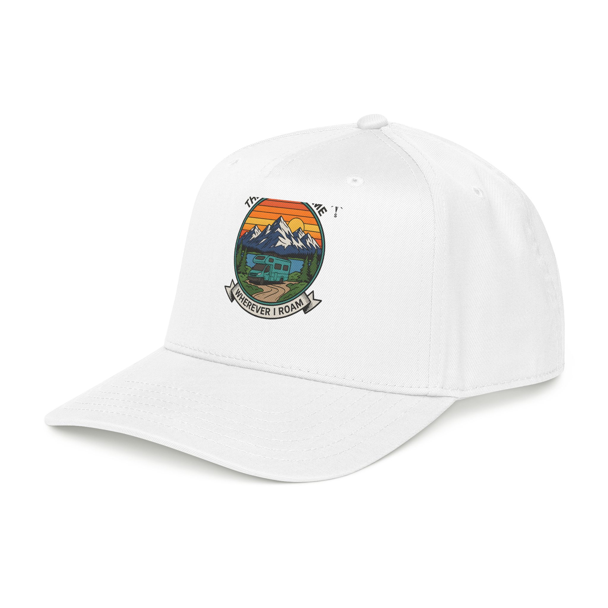 1823632004894379743_2048.jpeg Baseball Cap — "The Road Is Home, Wherever I Roam"