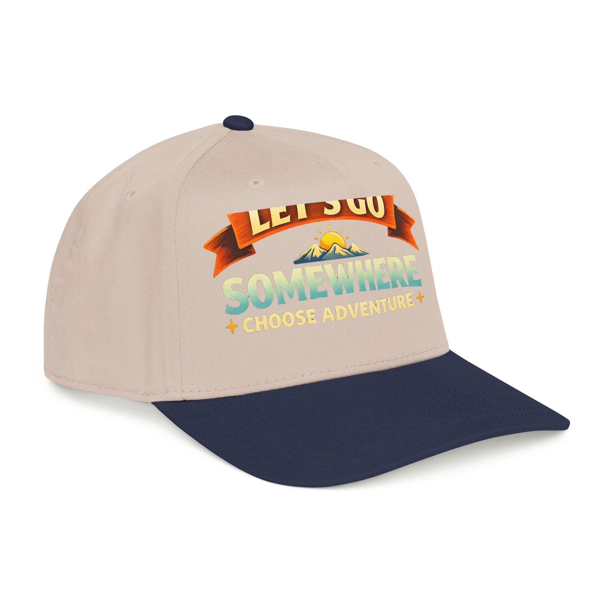 Baseball Cap - "Lets Go Somewhere" Design Scenic-Line