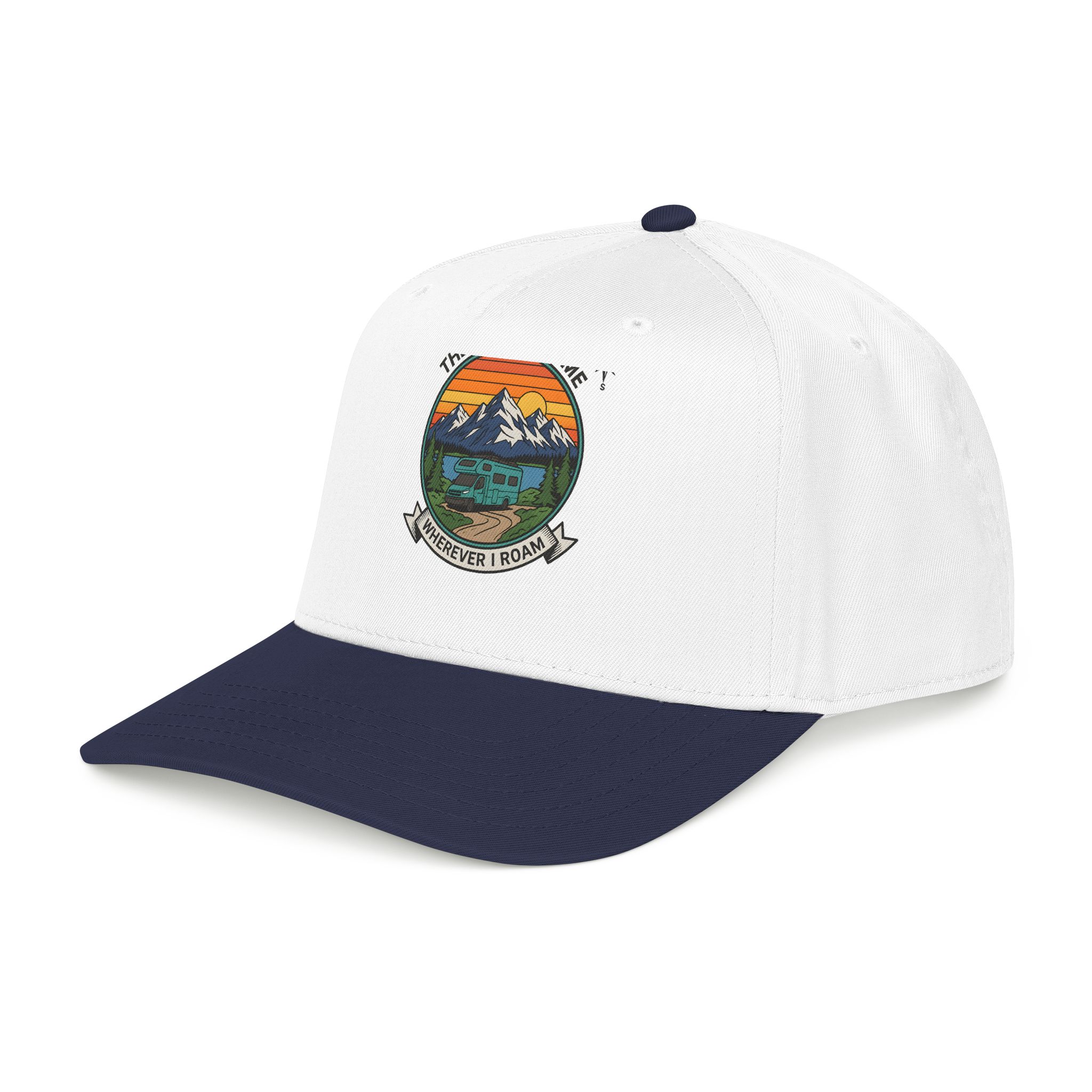 1849030919477415137_2048.jpeg Baseball Cap — "The Road Is Home, Wherever I Roam"