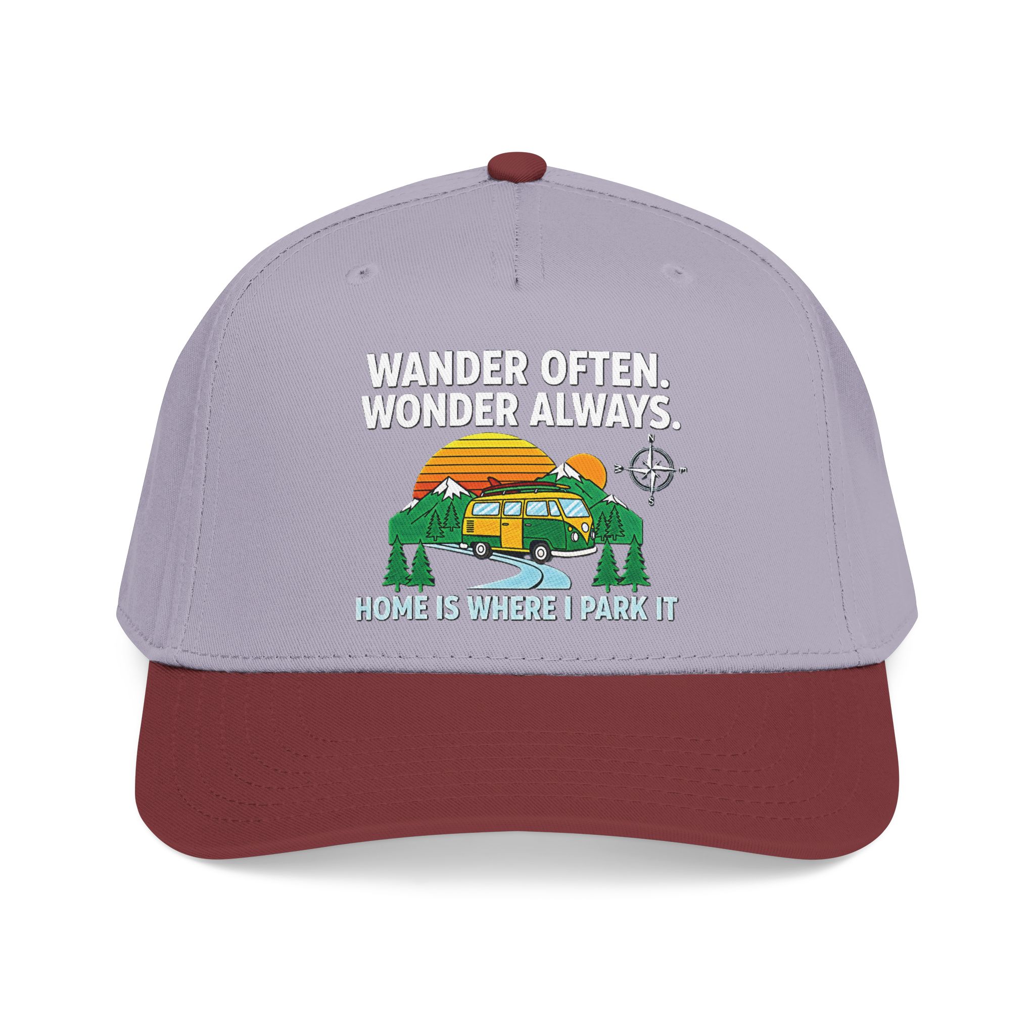 Baseball Cap — "Fueled by Exploration" Adventure Is My Compass Camper Hat