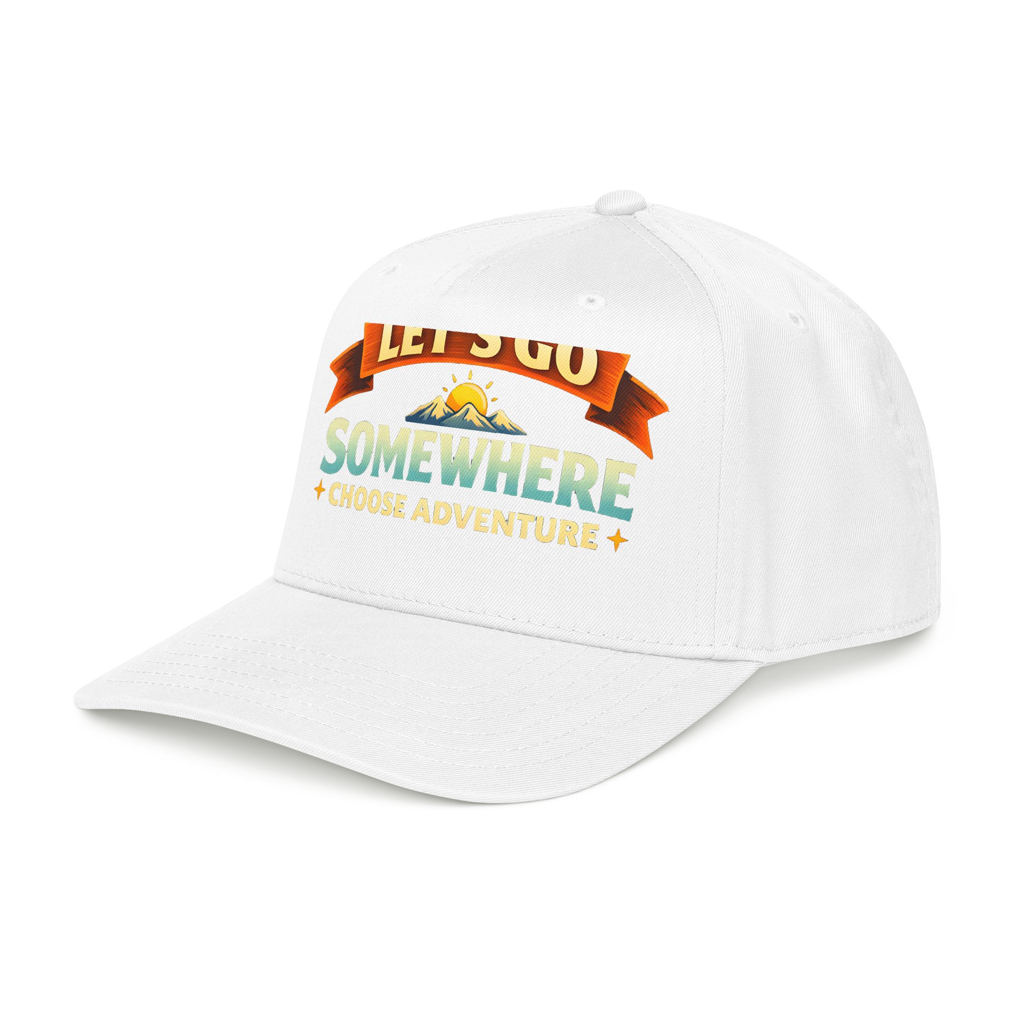 Baseball Cap - "Lets Go Somewhere" Design Scenic-Line