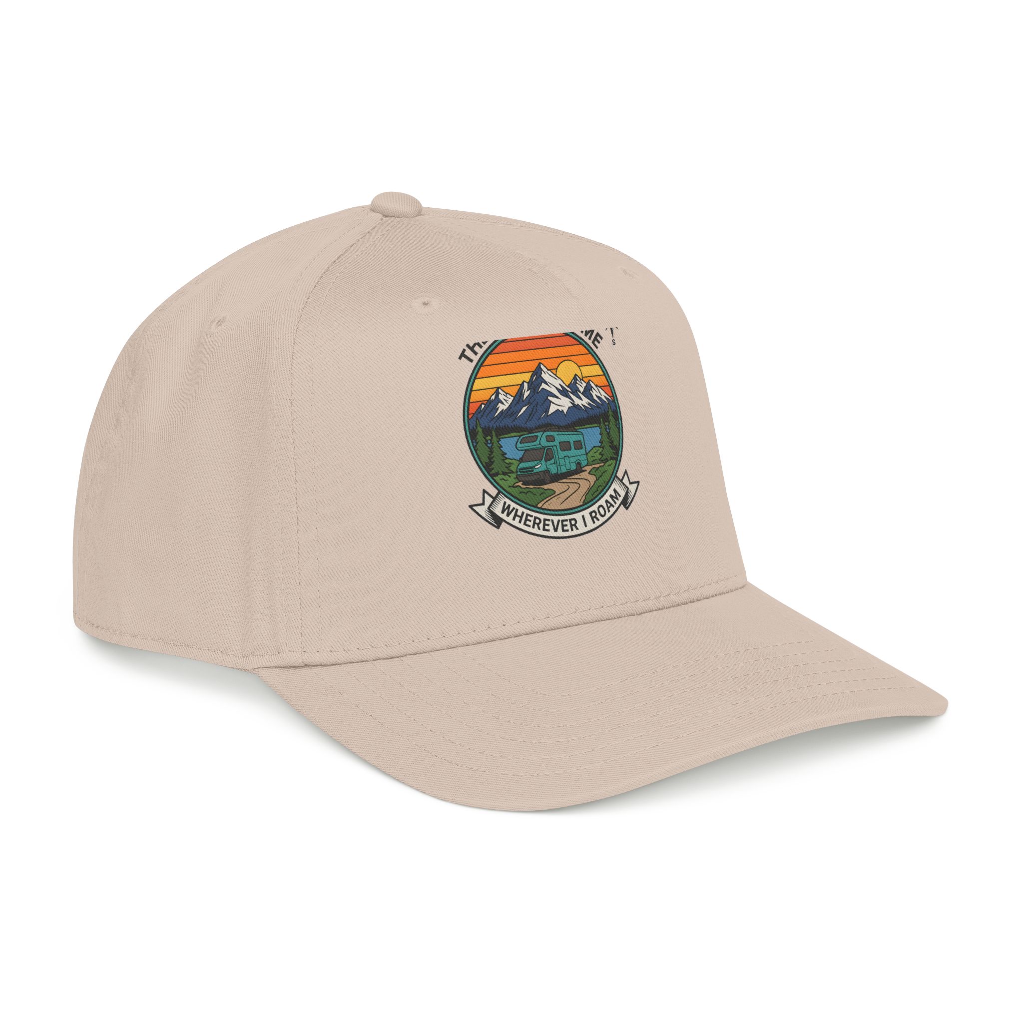 2096634244134732312_2048.jpeg Baseball Cap — "The Road Is Home, Wherever I Roam"