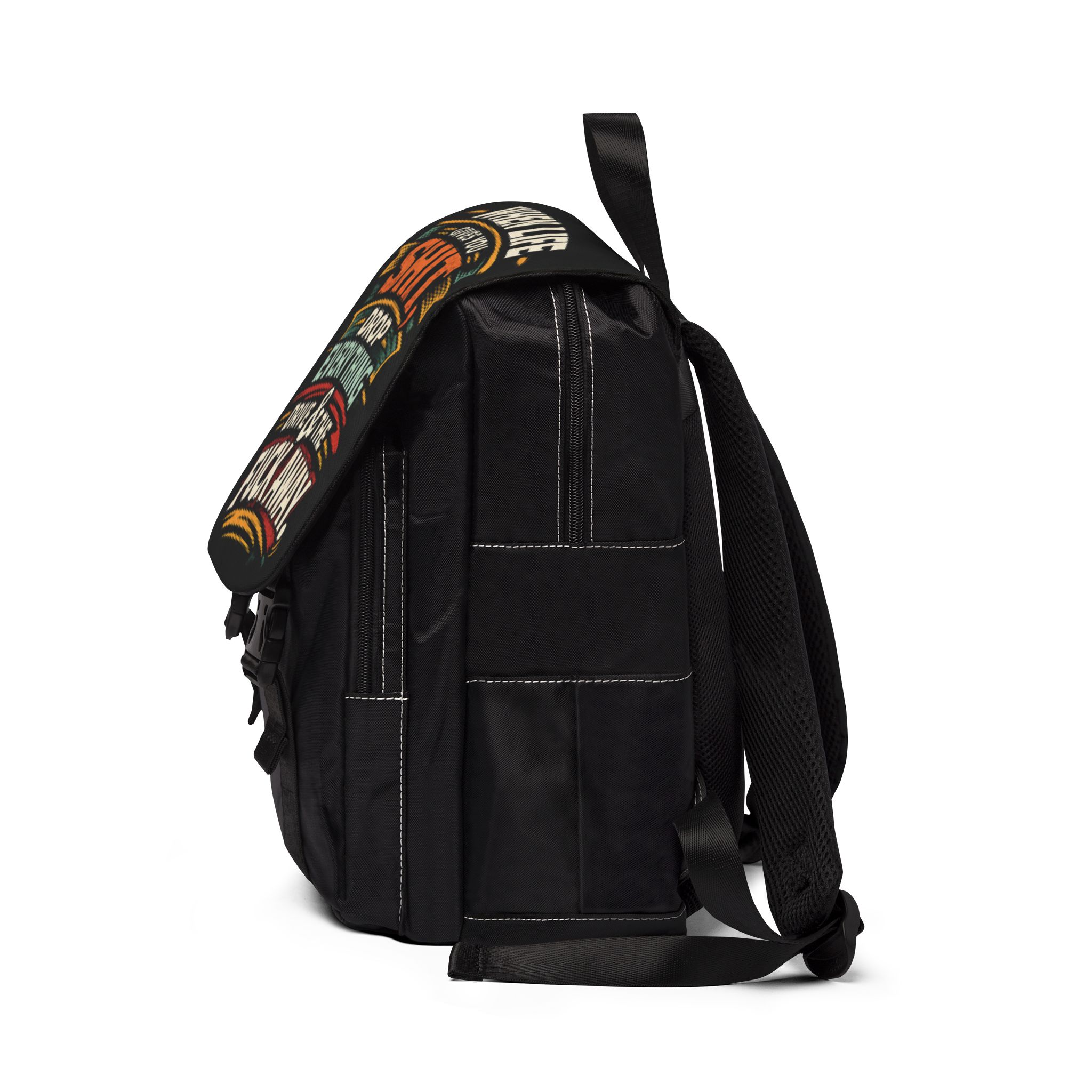 2111744455721515944_2048.jpeg Unisex Casual Shoulder Backpack — "When Live Gives You Shit" Design F**K-Line