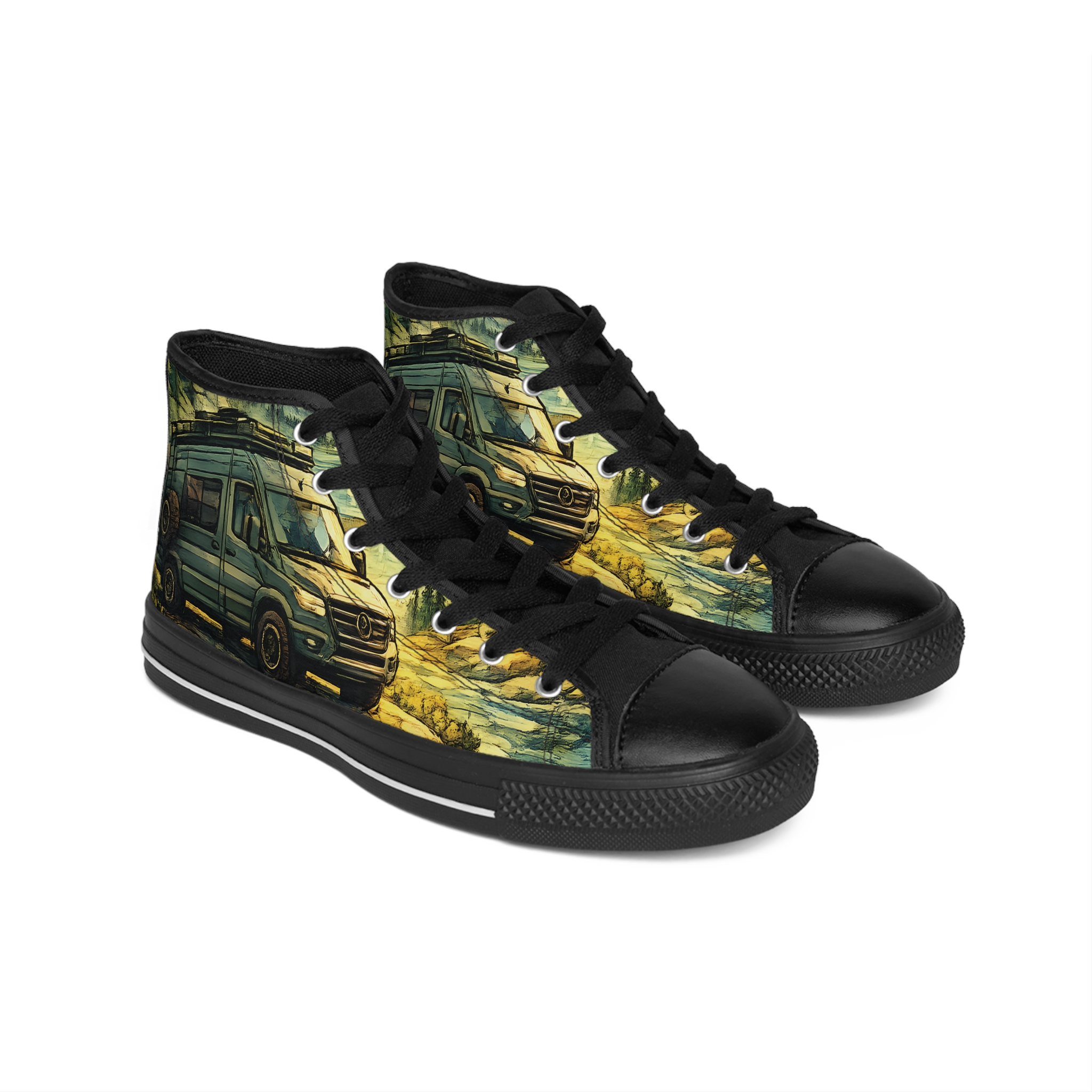 2249356927651172454_2048.jpeg Women's Classic Sneakers – Mercedes Camper Van Print (Cubic-Line)