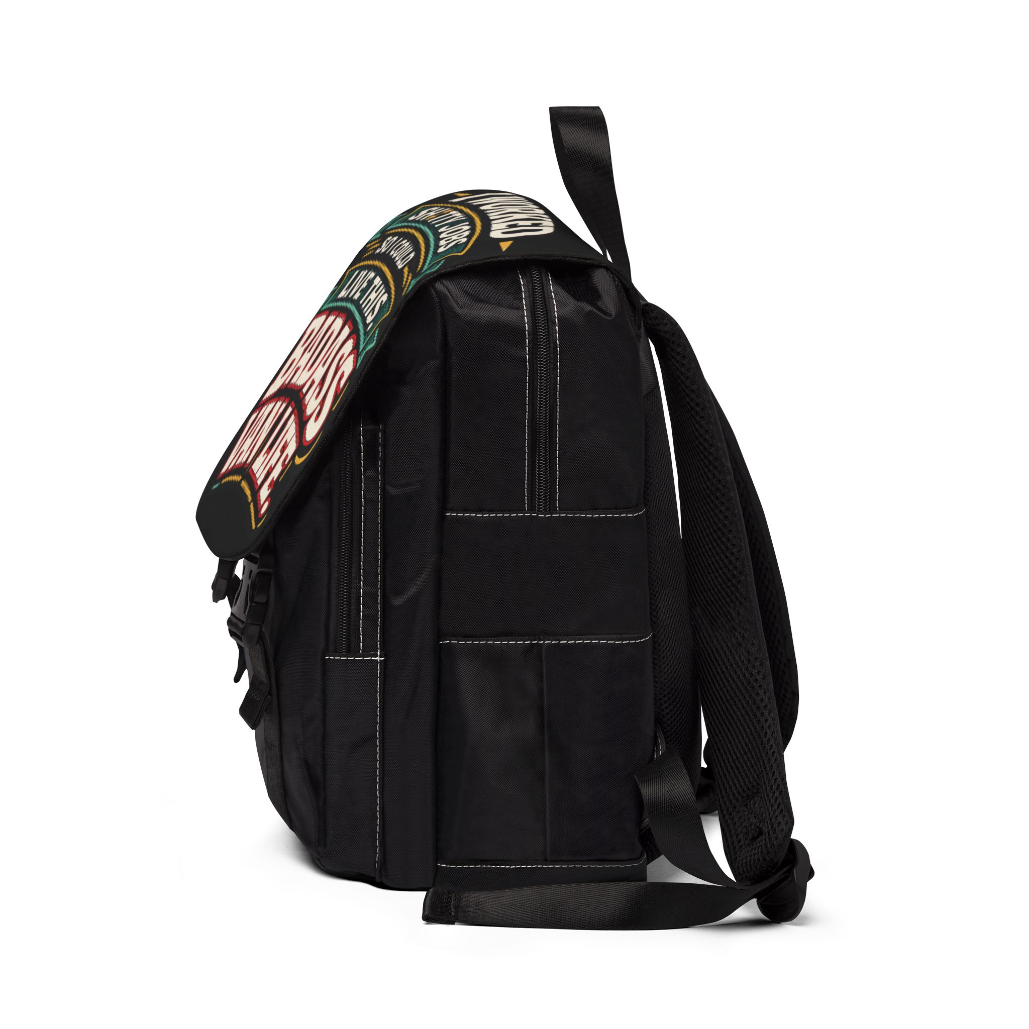 Unisex Casual Shoulder Backpack — "I Worked Shitty Jobs" Design F**K-Line