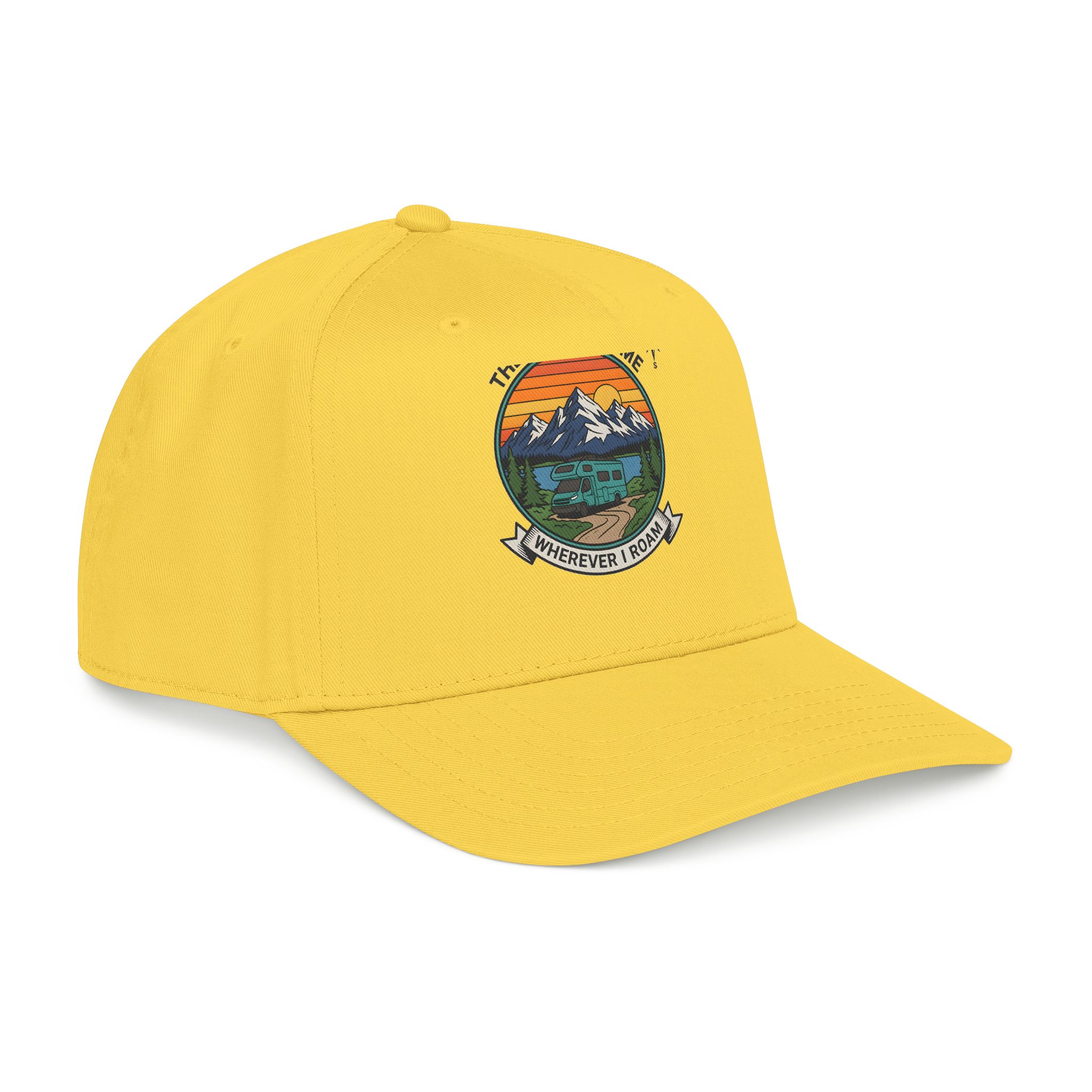 2335081871988458361_2048.jpeg Baseball Cap — "The Road Is Home, Wherever I Roam"