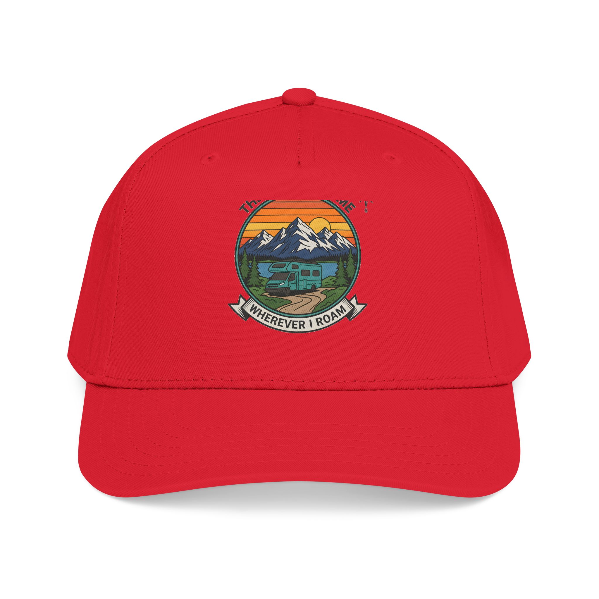 2385198712883510407_2048.jpeg Baseball Cap — "The Road Is Home, Wherever I Roam"