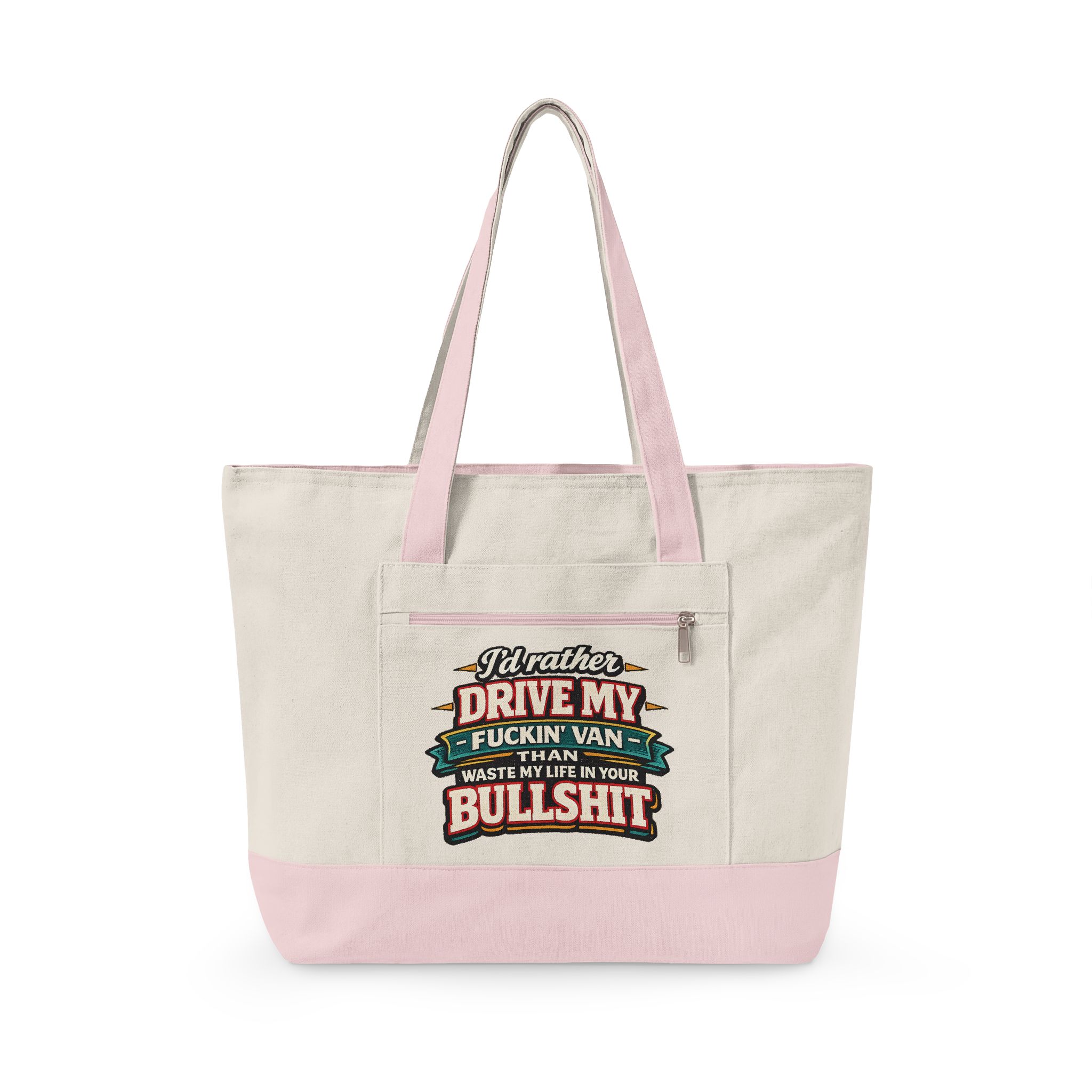 2441274606614170397_2048.jpeg Zippered Canvas Tote — "I d Rather Drive My Fuckin Van" (Design F**K-Line)