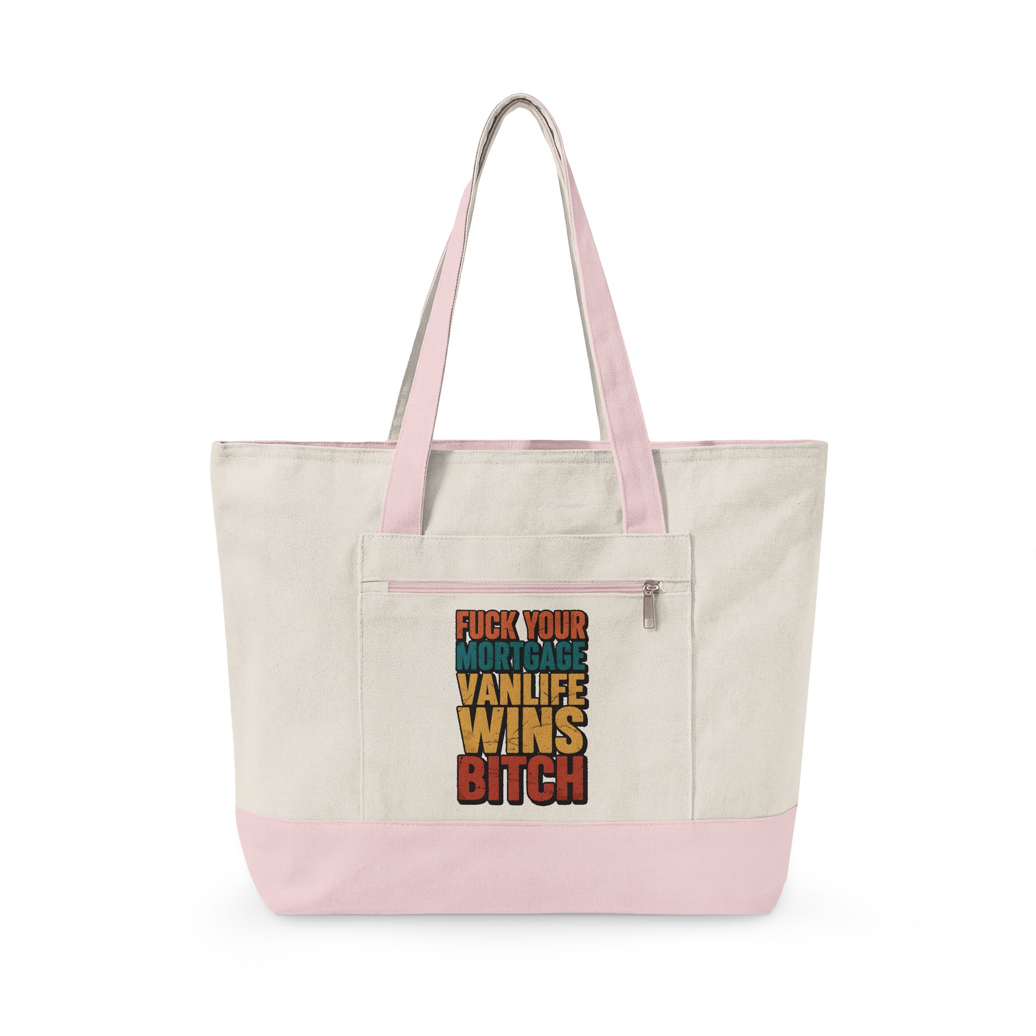 260075648286965279_2048.jpeg Zippered Canvas Tote — "Fuck Your Mortgage" (Design F**K-Line)