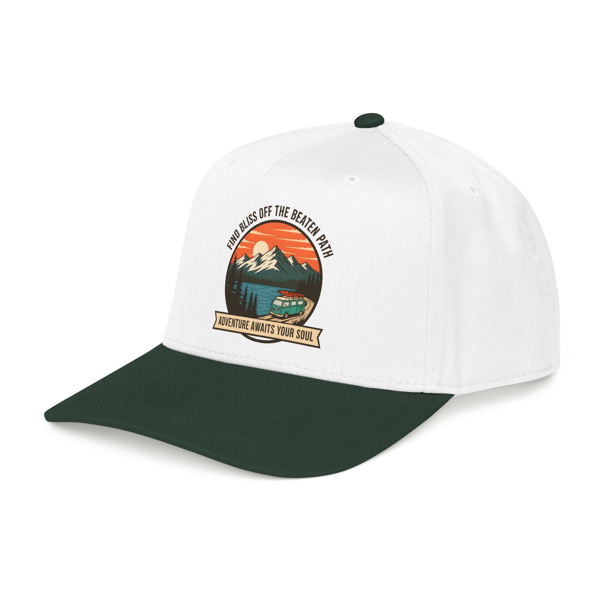 2629547396783666596_2048.jpeg Baseball Cap — "Find Bliss of the beaten patch-Adventure Awaits Your Soul" Vintage Mountain Camp Camper Design