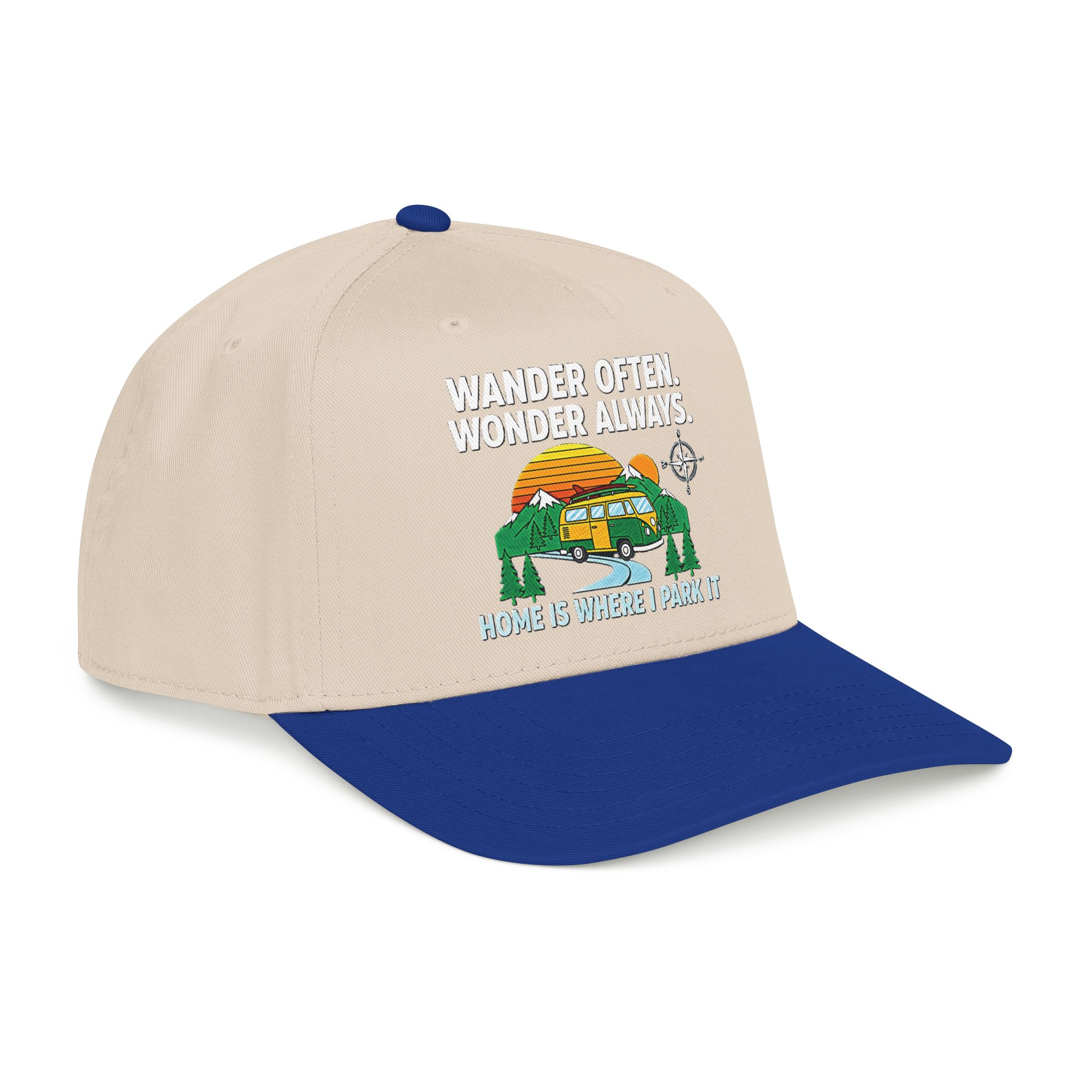 Baseball Cap — "Fueled by Exploration" Adventure Is My Compass Camper Hat