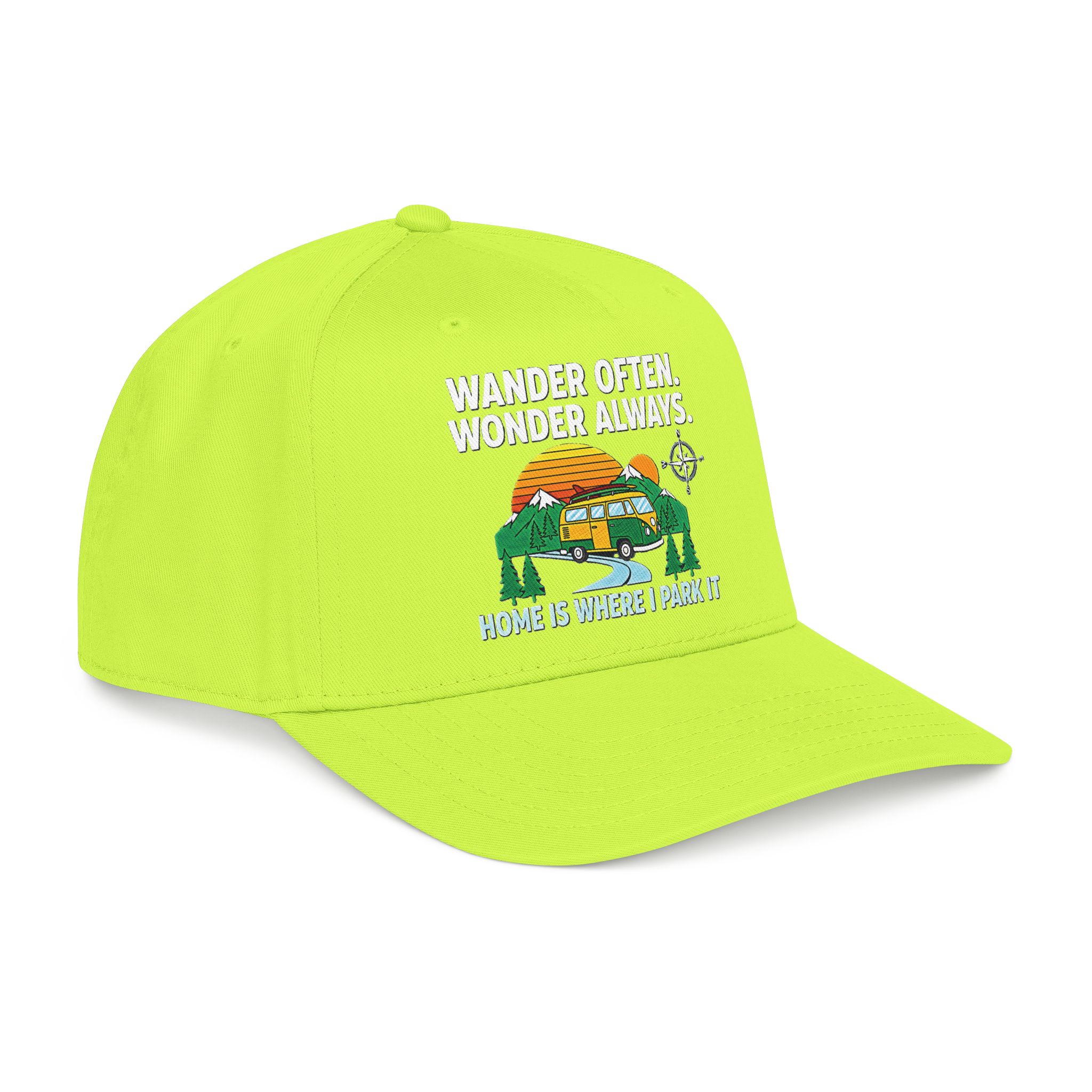 Baseball Cap — "Fueled by Exploration" Adventure Is My Compass Camper Hat