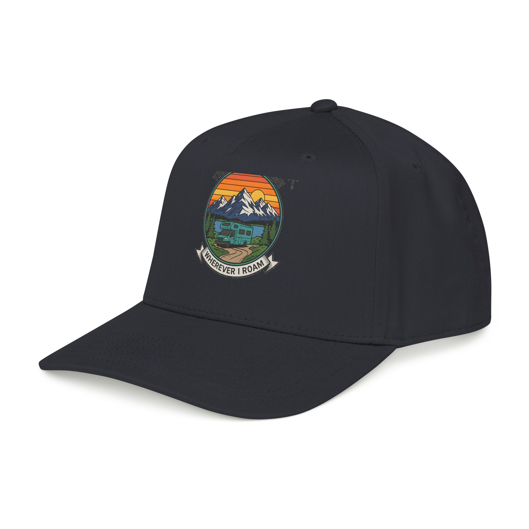 2751735020693456811_2048.jpeg Baseball Cap — "The Road Is Home, Wherever I Roam"