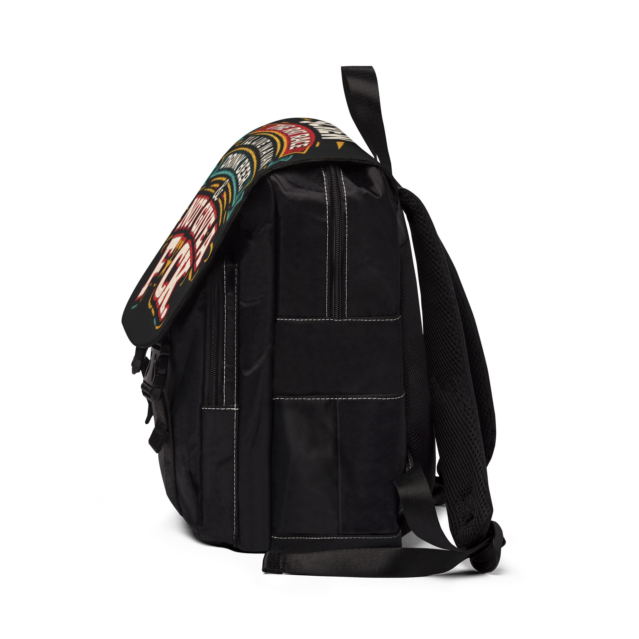 2832954088243828992_2048.jpeg Unisex Casual Shoulder Backpack — "Screw The Rat Race" Design F**K-Line