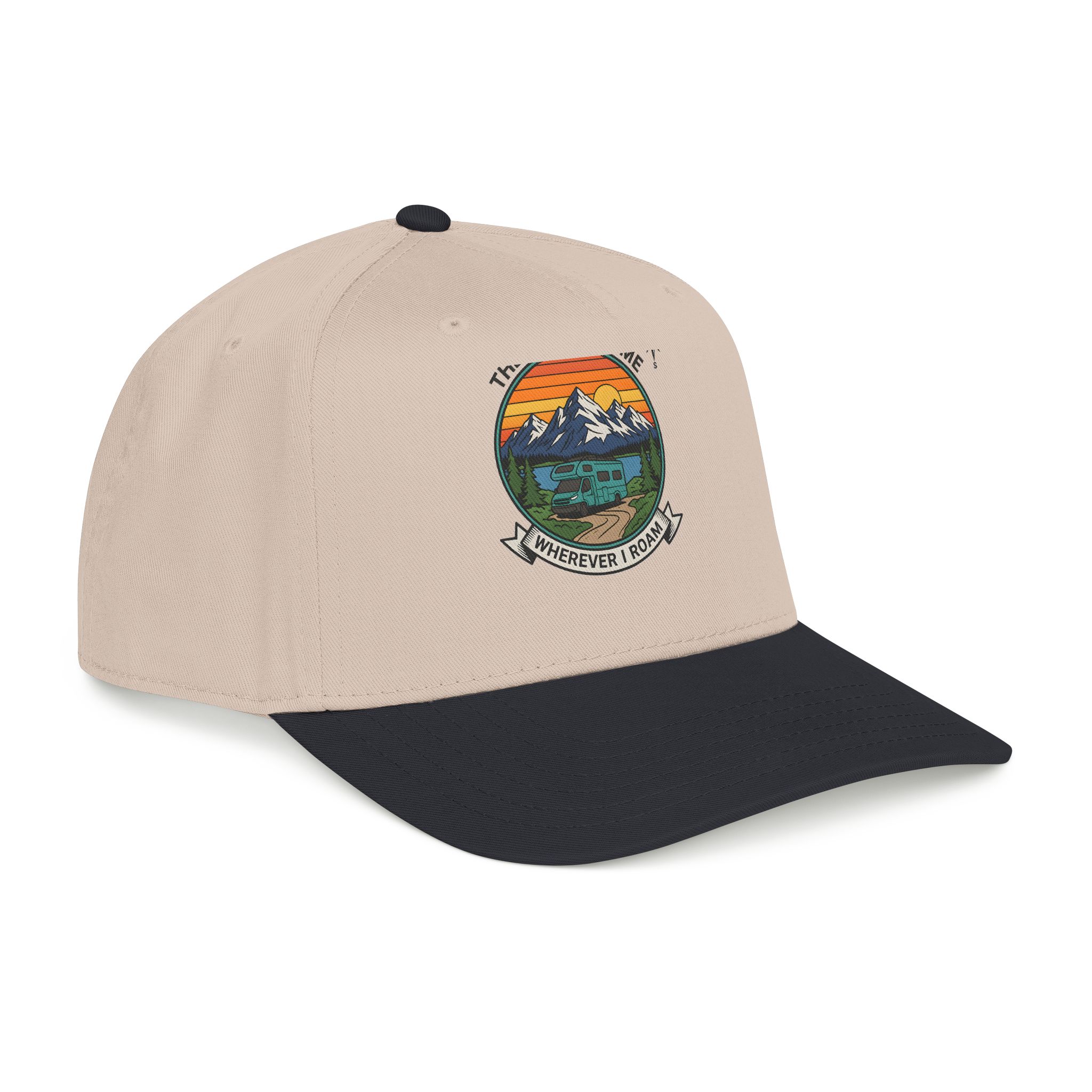 2833067007370808633_2048.jpeg Baseball Cap — "The Road Is Home, Wherever I Roam"