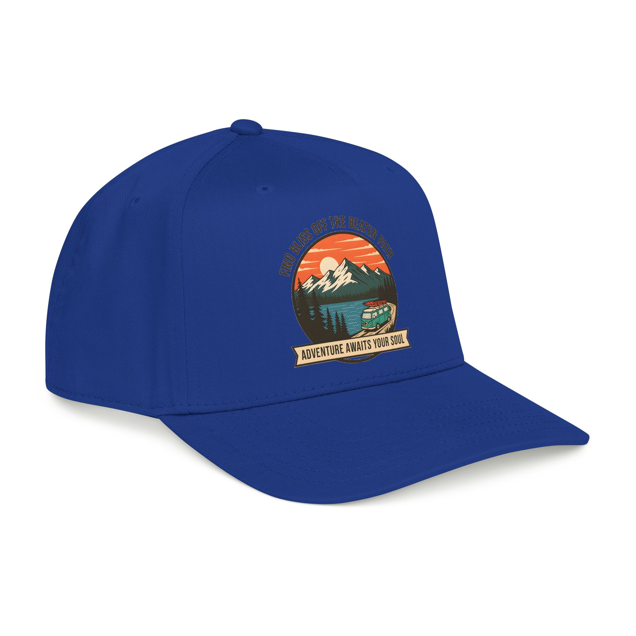 2932112162378243388_2048.jpeg Baseball Cap — "Find Bliss of the beaten patch-Adventure Awaits Your Soul" Vintage Mountain Camp Camper Design