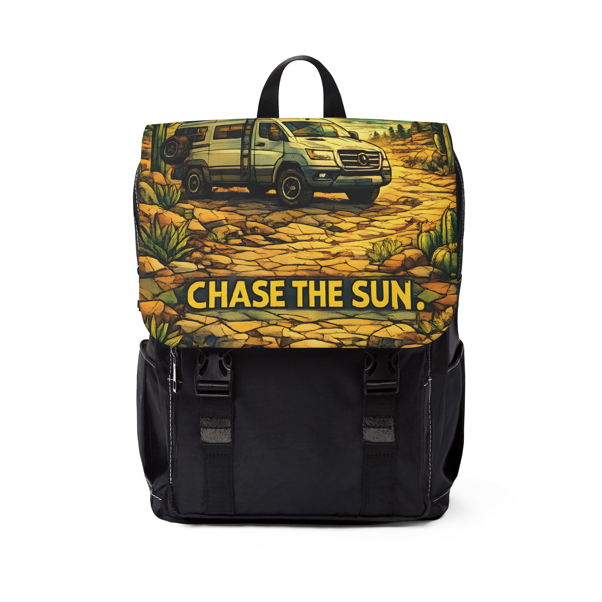 2934829510340830382_2048.jpeg Unisex Casual Shoulder Backpack — "Chase The Sun" Design Cubic-Line