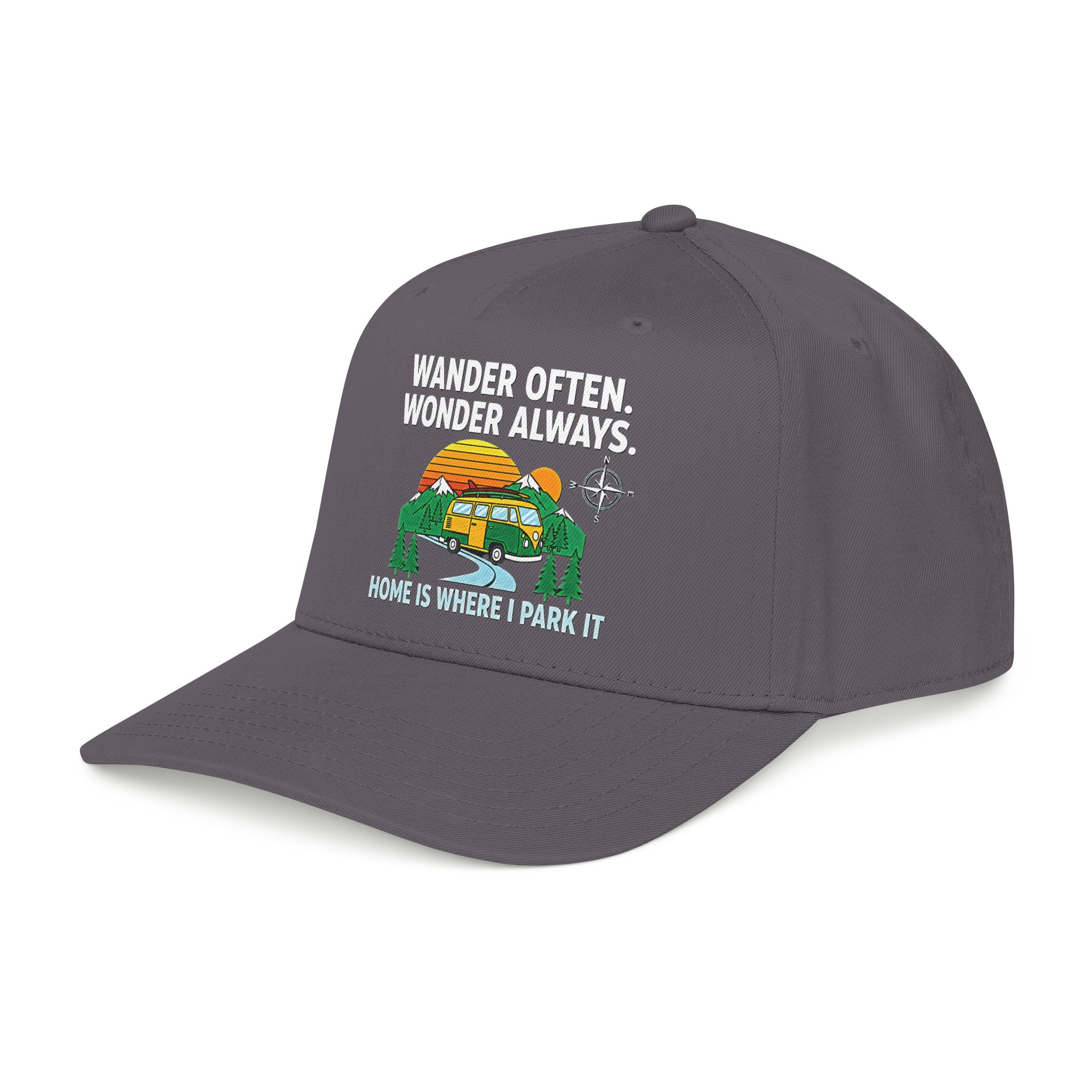 Baseball Cap — "Fueled by Exploration" Adventure Is My Compass Camper Hat