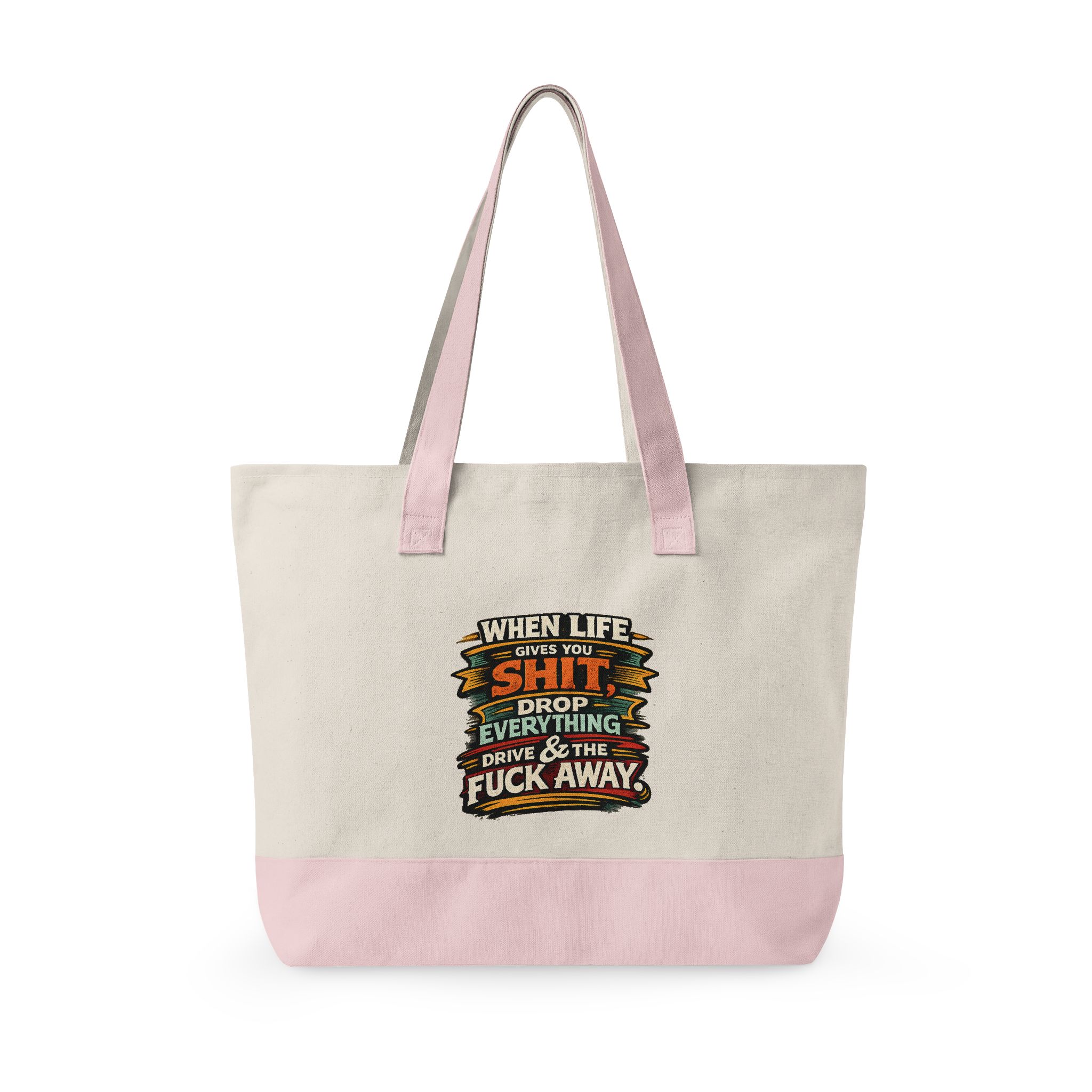 3200487691768897514_2048.jpeg Zippered Canvas Tote — "When Life Gives You Shit" (Design F**K-Line)