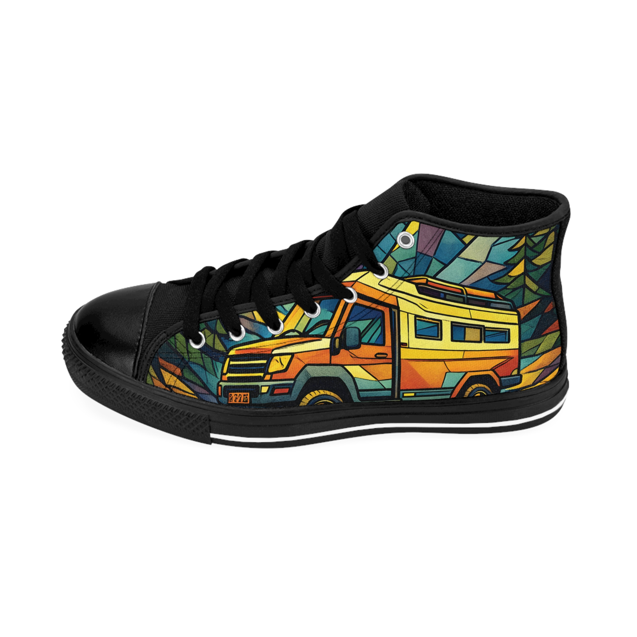3220212796463208776_2048.jpeg Women's Classic Sneakers – Vintage Camper Print (Cubic-Line)