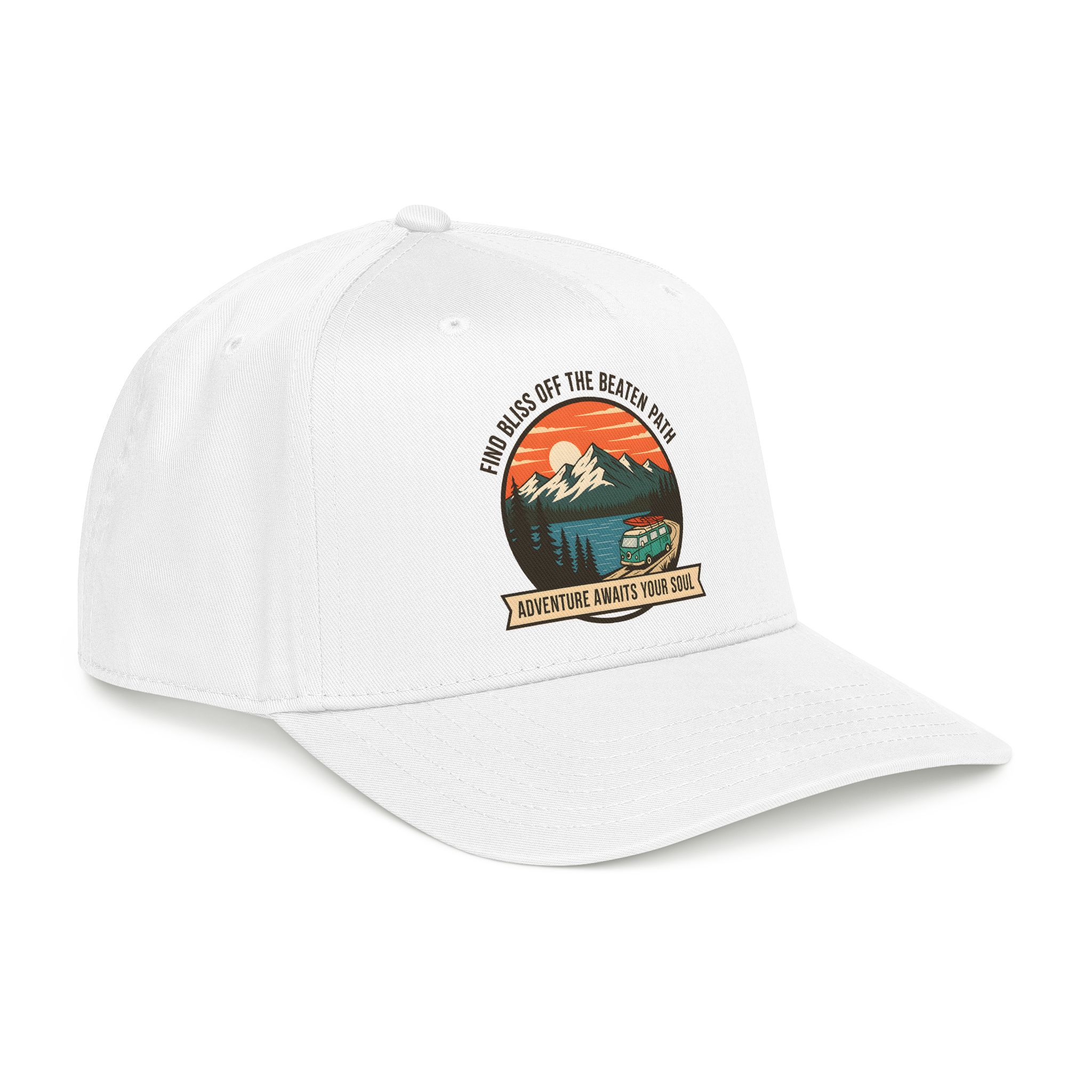 3269650684151335590_2048.jpeg Baseball Cap — "Find Bliss of the beaten patch-Adventure Awaits Your Soul" Vintage Mountain Camp Camper Design