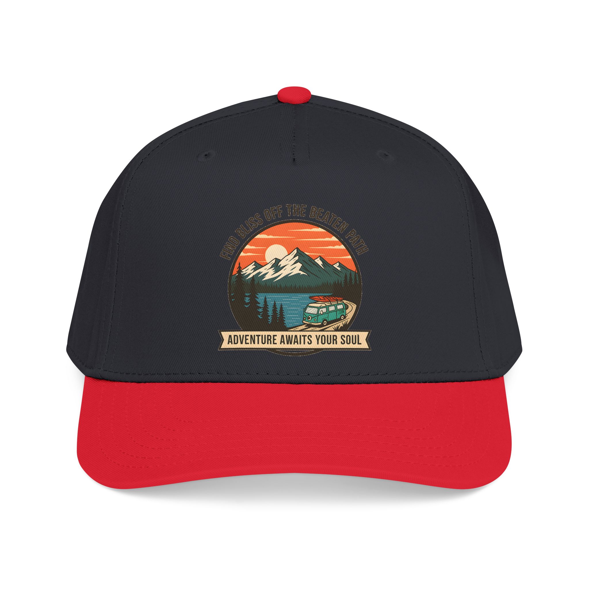 3366174451993615846_2048.jpeg Baseball Cap — "Find Bliss of the beaten patch-Adventure Awaits Your Soul" Vintage Mountain Camp Camper Design