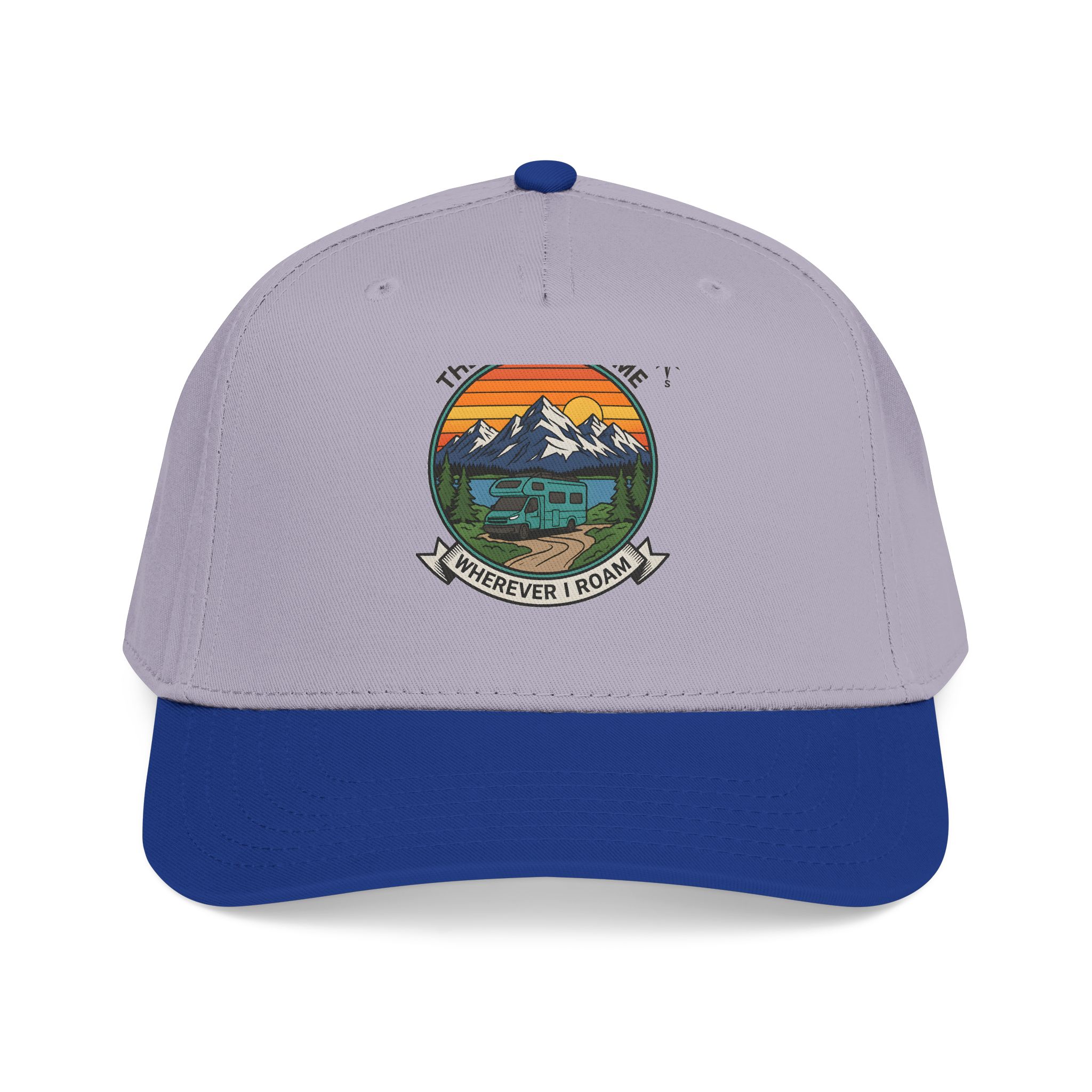341724572639574266_2048.jpeg Baseball Cap — "The Road Is Home, Wherever I Roam"