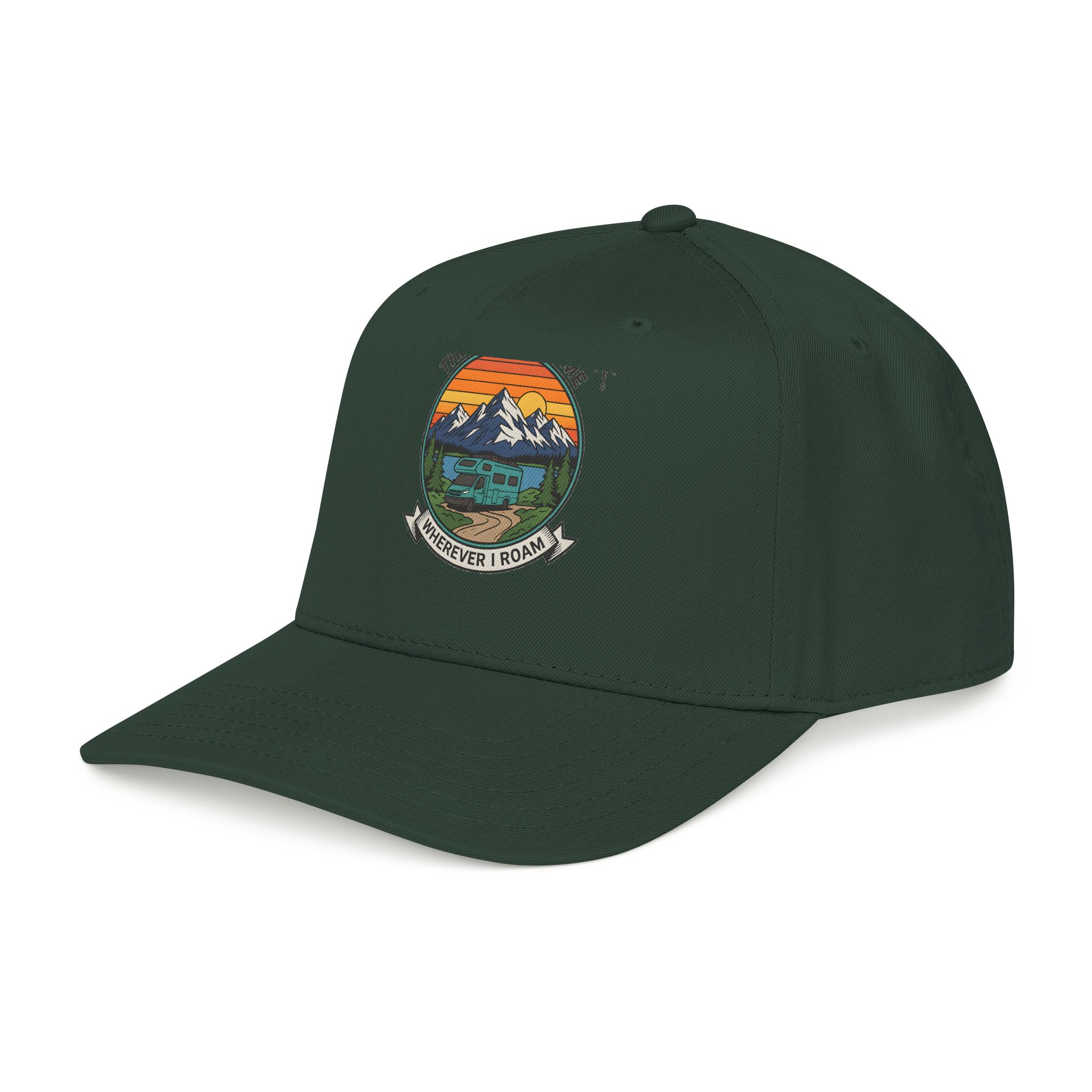 342167817790480032_2048.jpeg Baseball Cap — "The Road Is Home, Wherever I Roam"