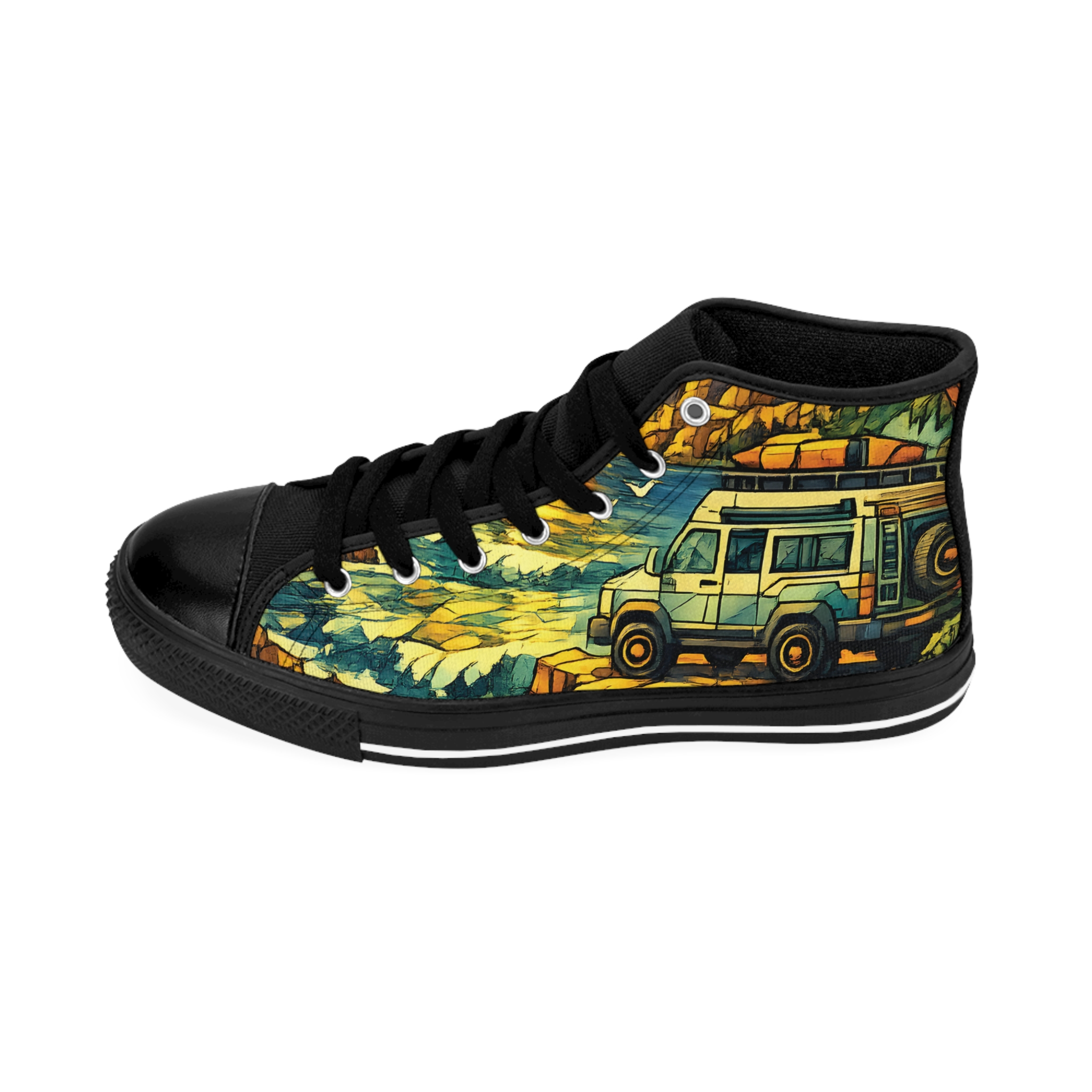 3591650471186637485_2048.jpeg Women's Classic Sneakers – Camper Van Print (Cubic-Line)