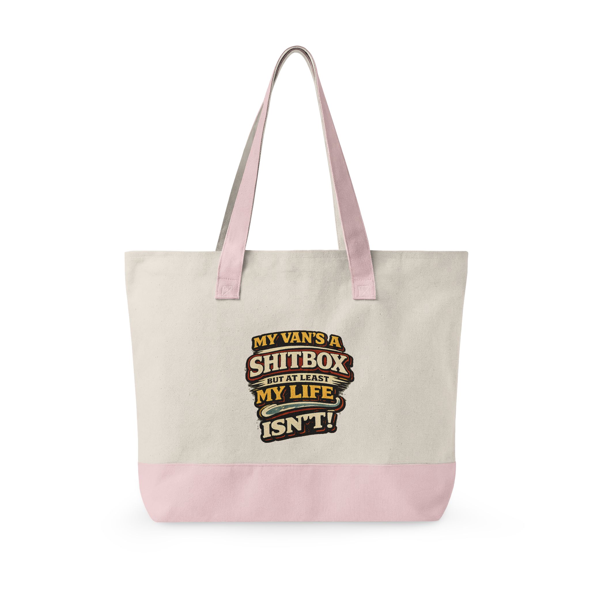 3932338069149224022_2048.jpeg Zippered Canvas Tote — "My Vans A Shitbox" (Design F**K-Line)