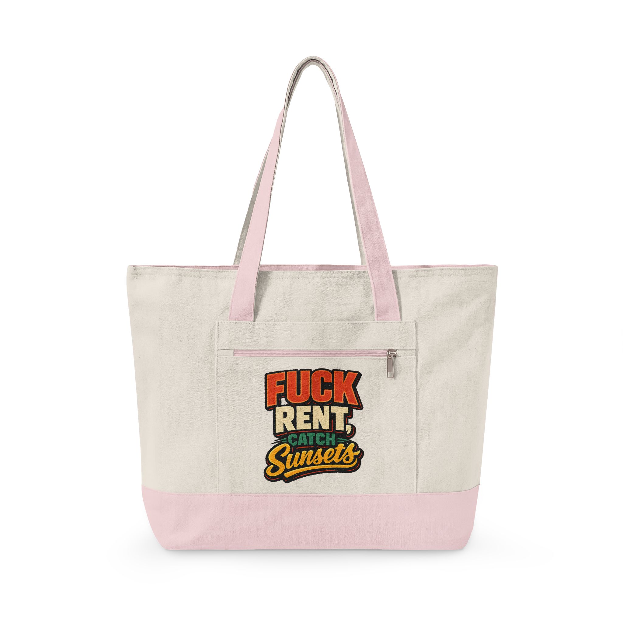 4171904549499681050_2048.jpeg Zippered Canvas Tote — "Fuck Rent" (Design F**K-Line)
