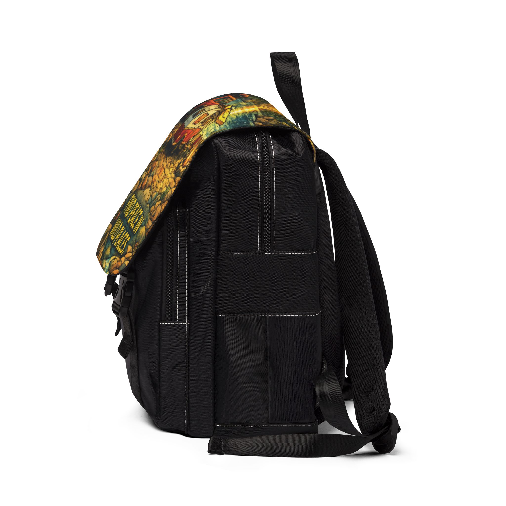 4264078381632643141_2048.jpeg Unisex Casual Shoulder Backpack — "Find Peace In Wild Places" Design Cubic-Line
