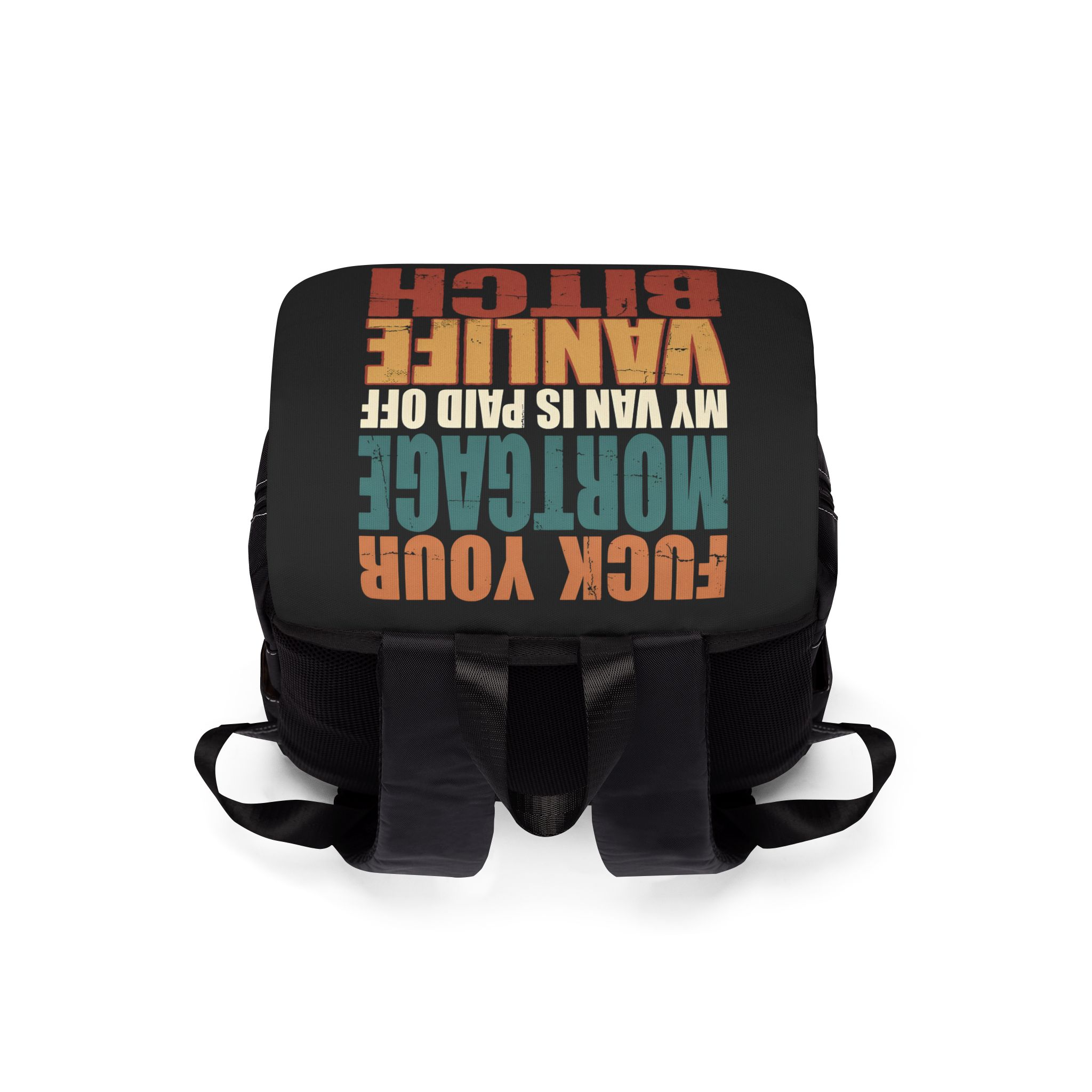 Unisex Casual Shoulder Backpack — "Fuck Your Mortgage" Design F**K-Line
