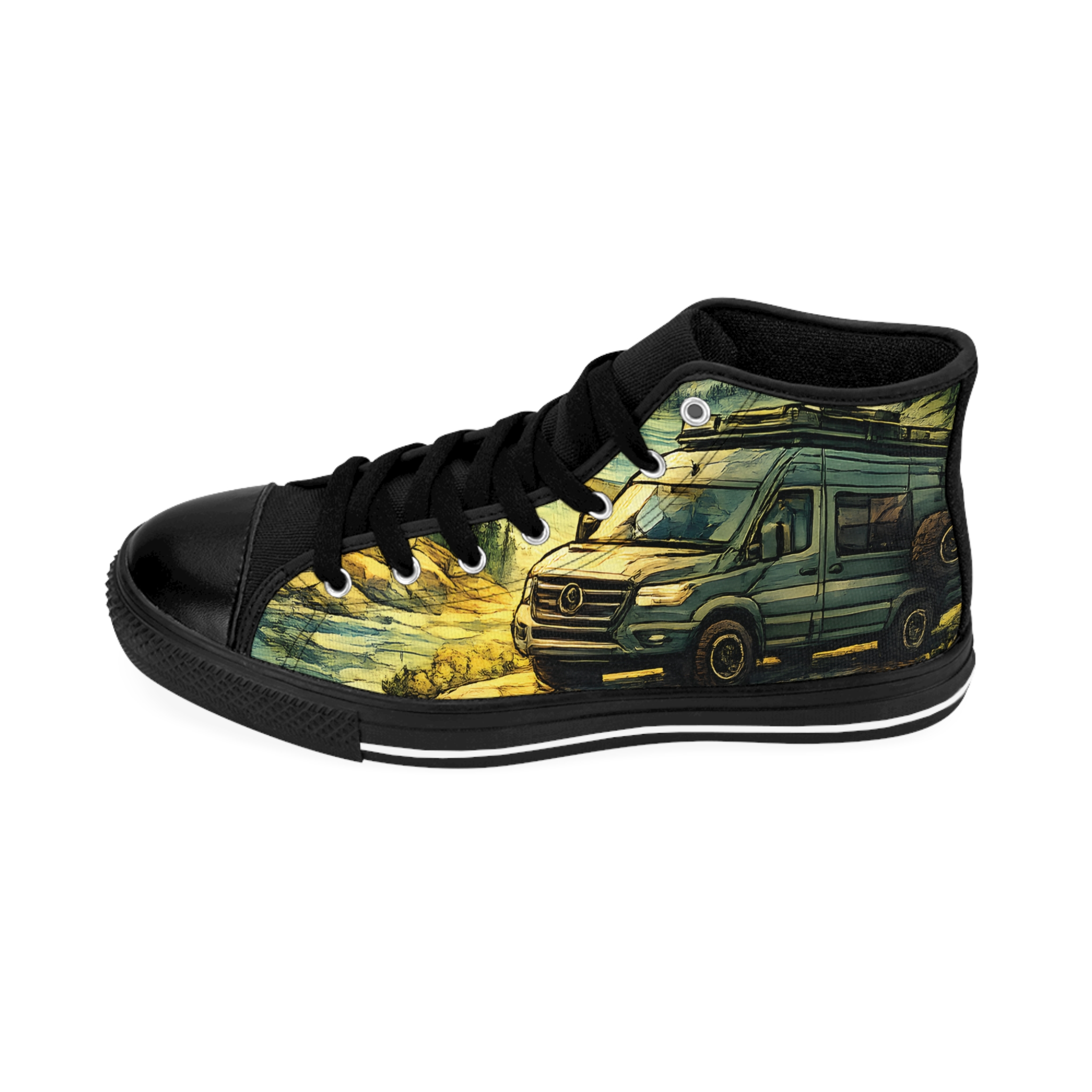 4278330911737690776_2048.jpeg Women's Classic Sneakers – Mercedes Camper Van Print (Cubic-Line)