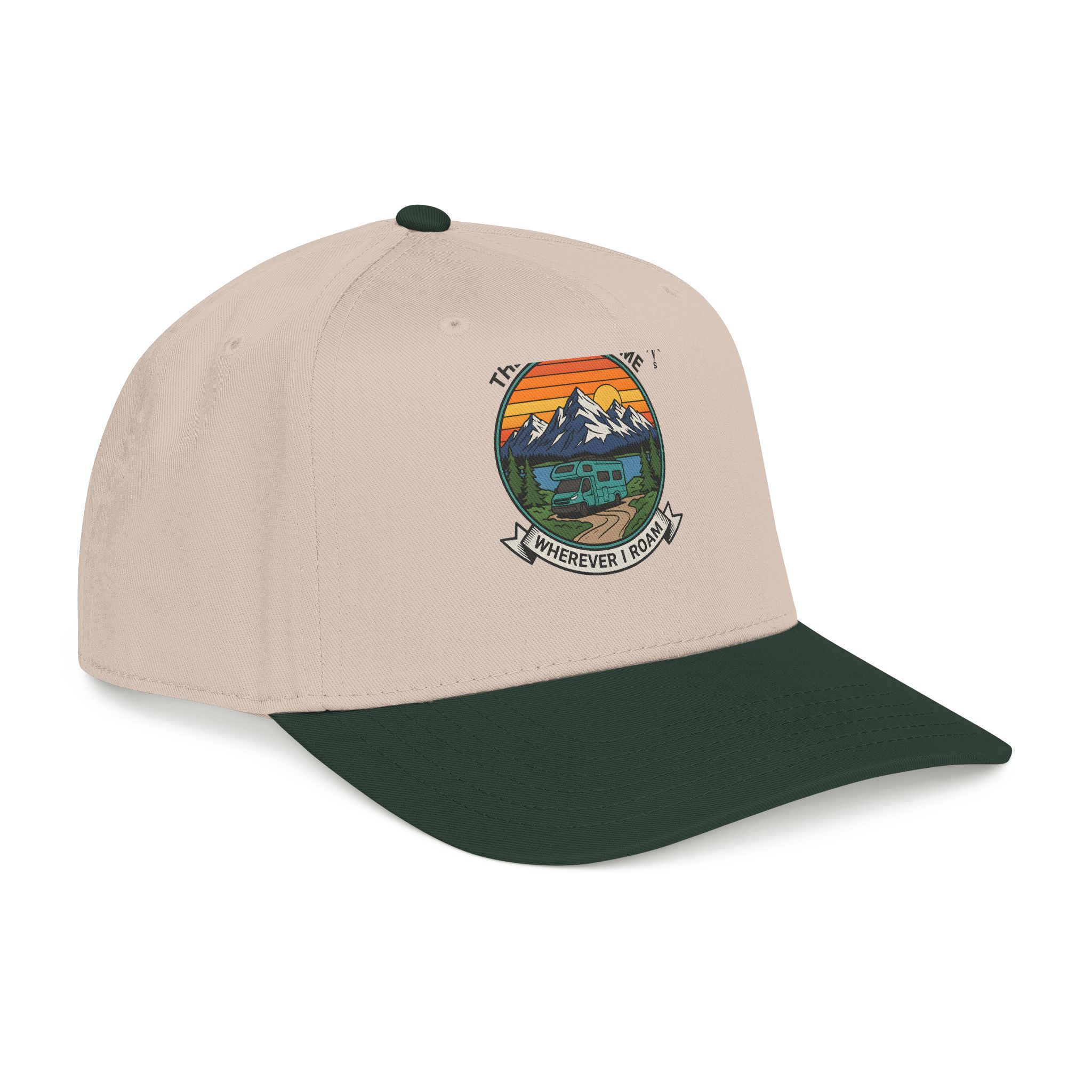 4363704976022551877_2048.jpeg Baseball Cap — "The Road Is Home, Wherever I Roam"