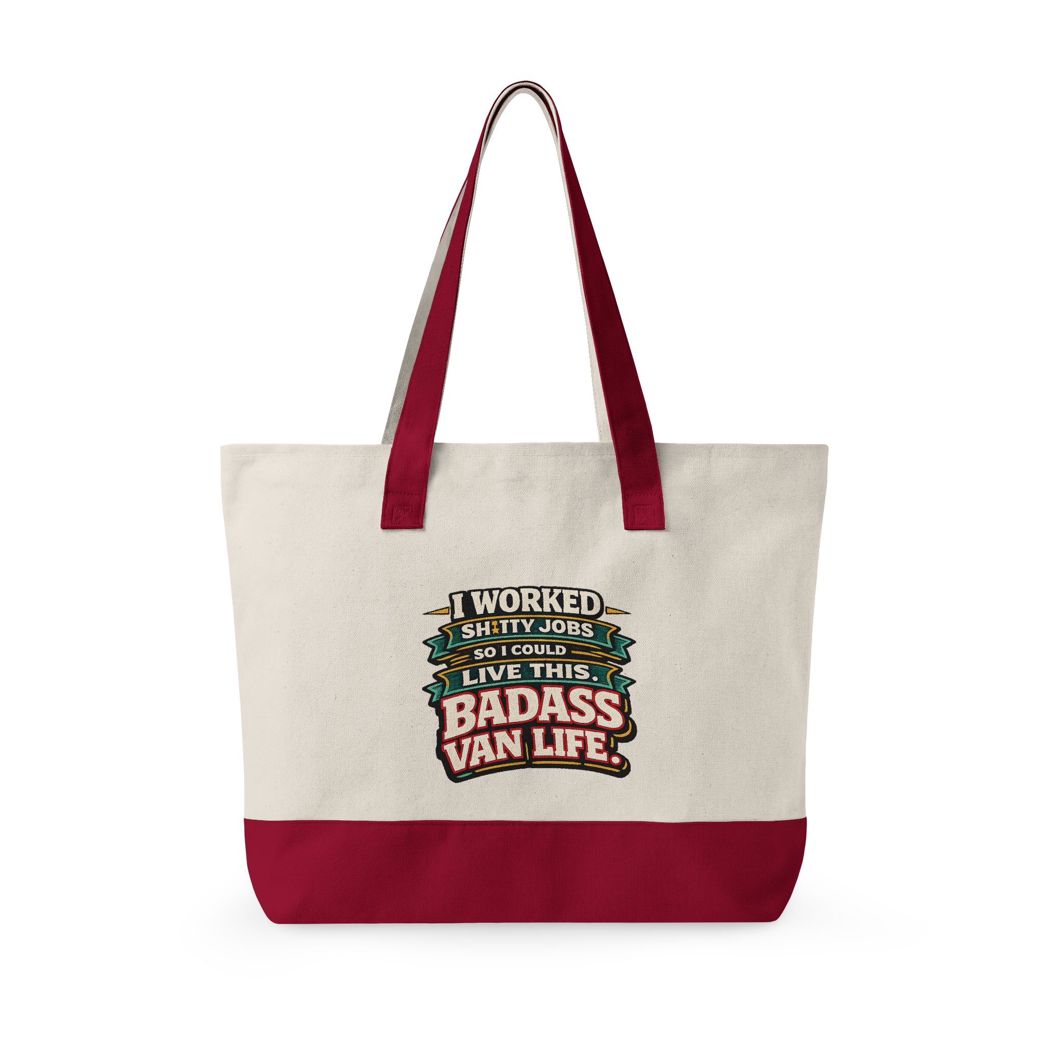 4520996377563241851_2048.jpeg Zippered Canvas Tote — "I worked Shitty Jobs" (Design F**K-Line)