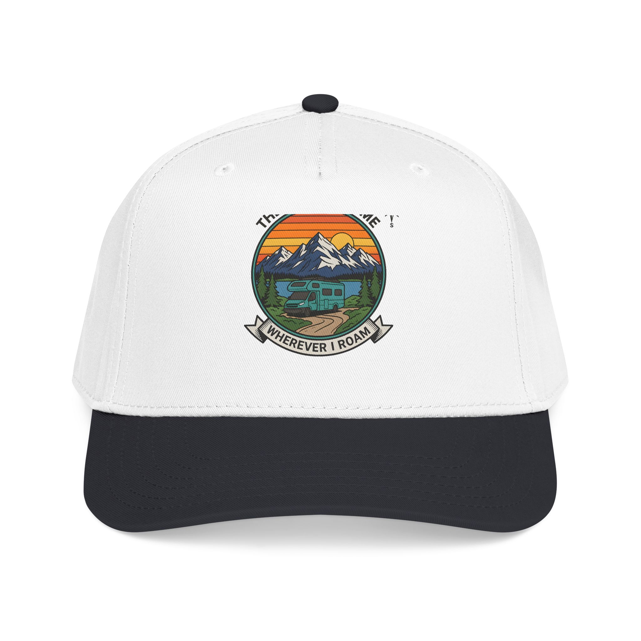 4558844345693569124_2048.jpeg Baseball Cap — "The Road Is Home, Wherever I Roam"
