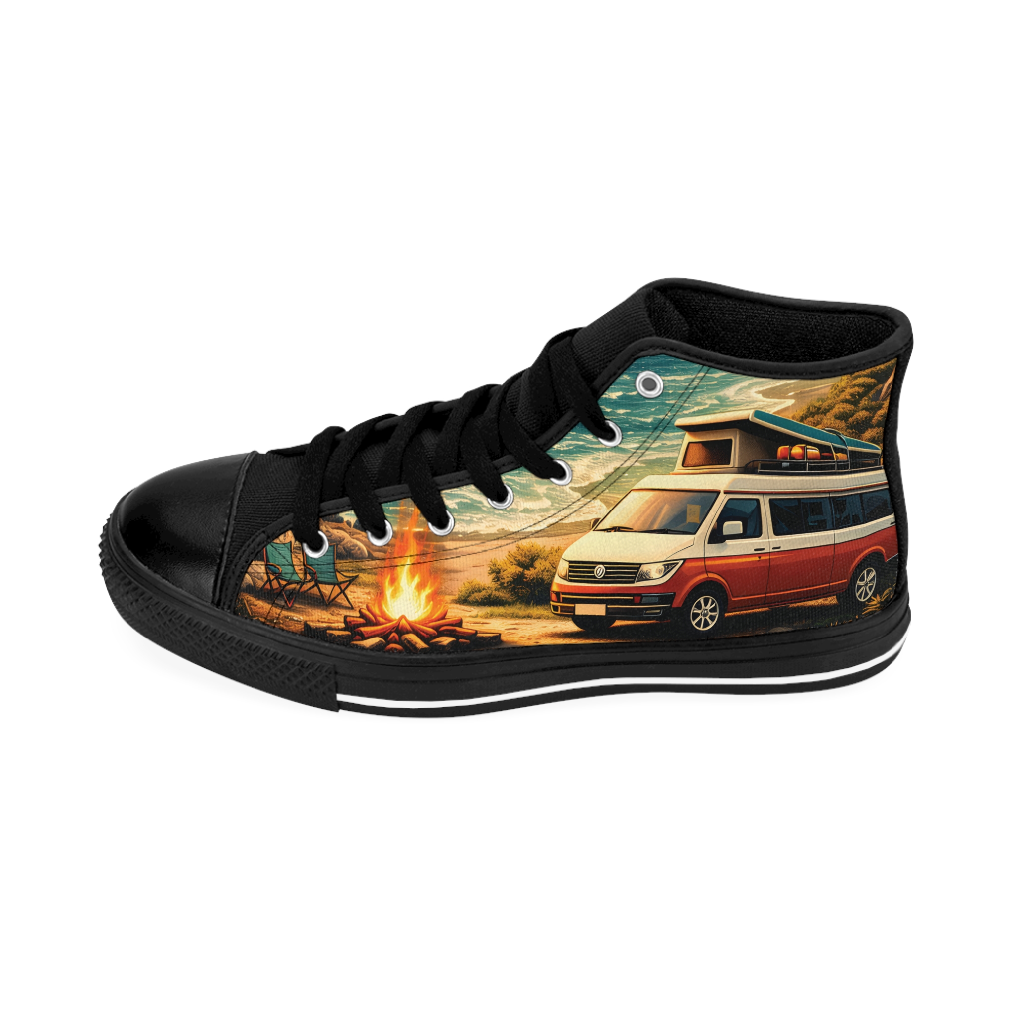 4603440150303262645_2048.jpeg Women's Classic Sneakers – Red Camper Print (Scenic-Line)