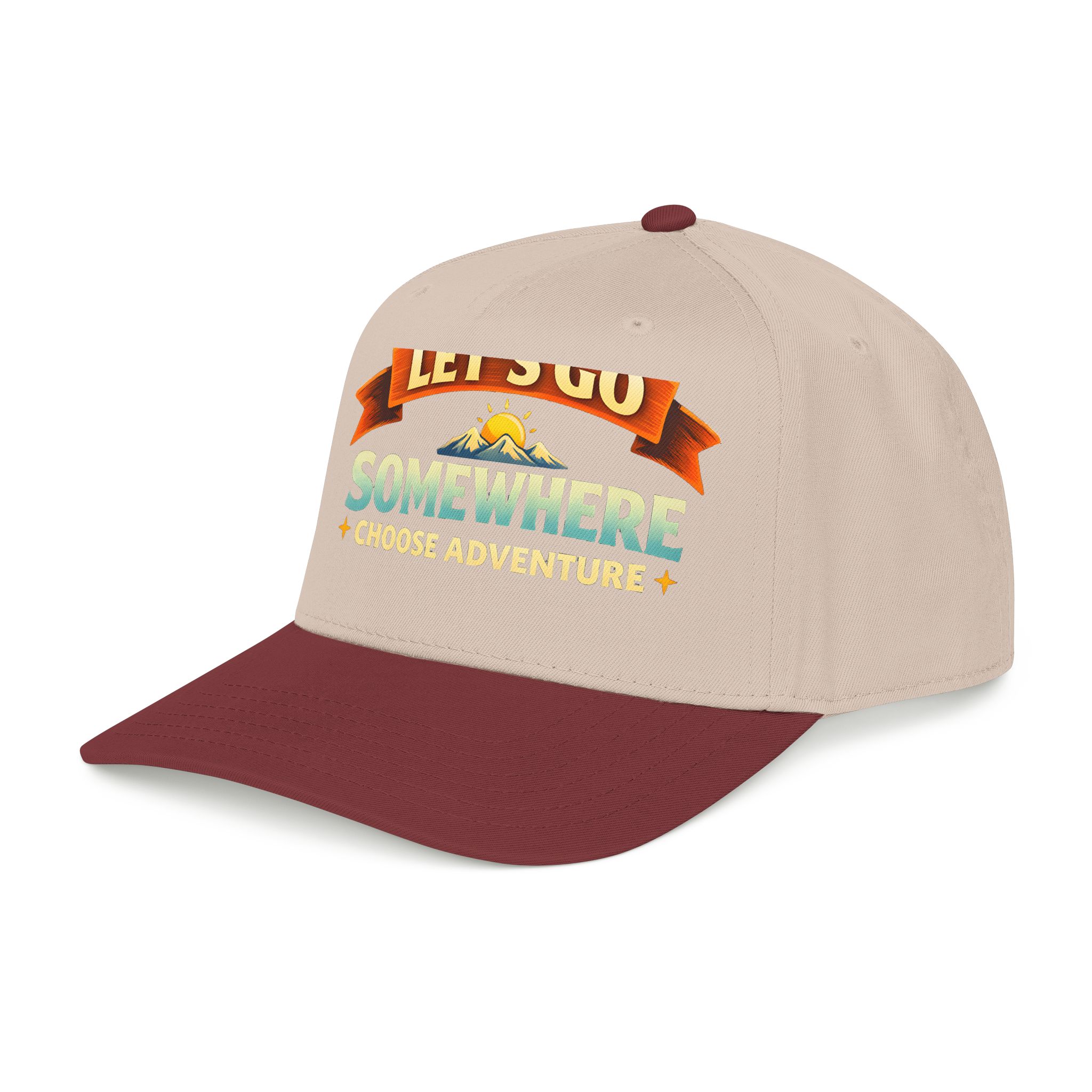 Baseball Cap - "Lets Go Somewhere" Design Scenic-Line