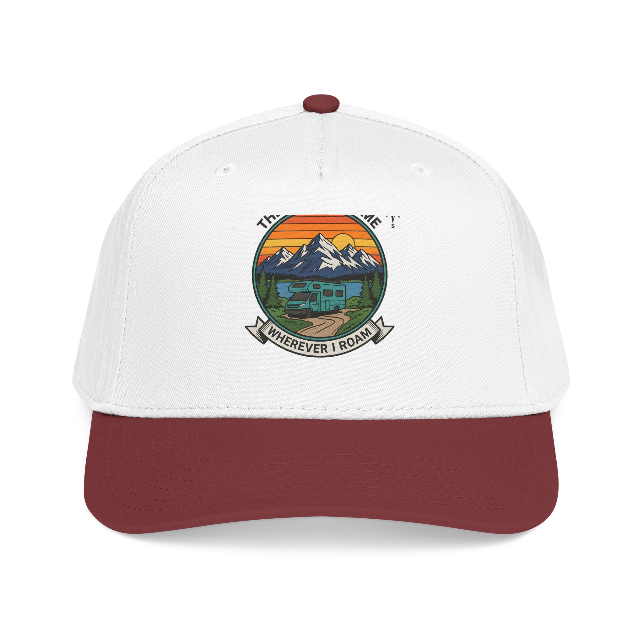 4769906844570079182_2048.jpeg Baseball Cap — "The Road Is Home, Wherever I Roam"
