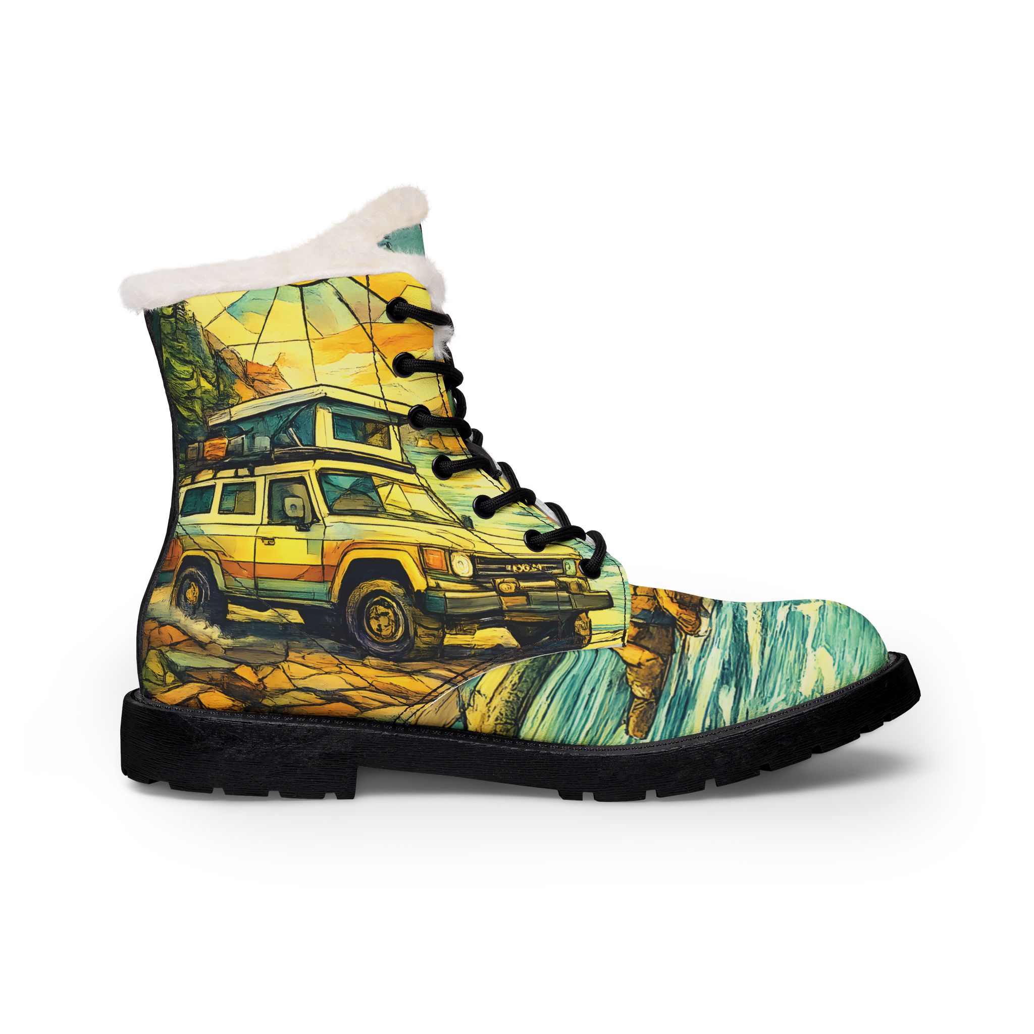 4773980376314306513_2048.jpeg Men's Fur and Leather Boots — Jeep Camper Print (Cubic-Line)