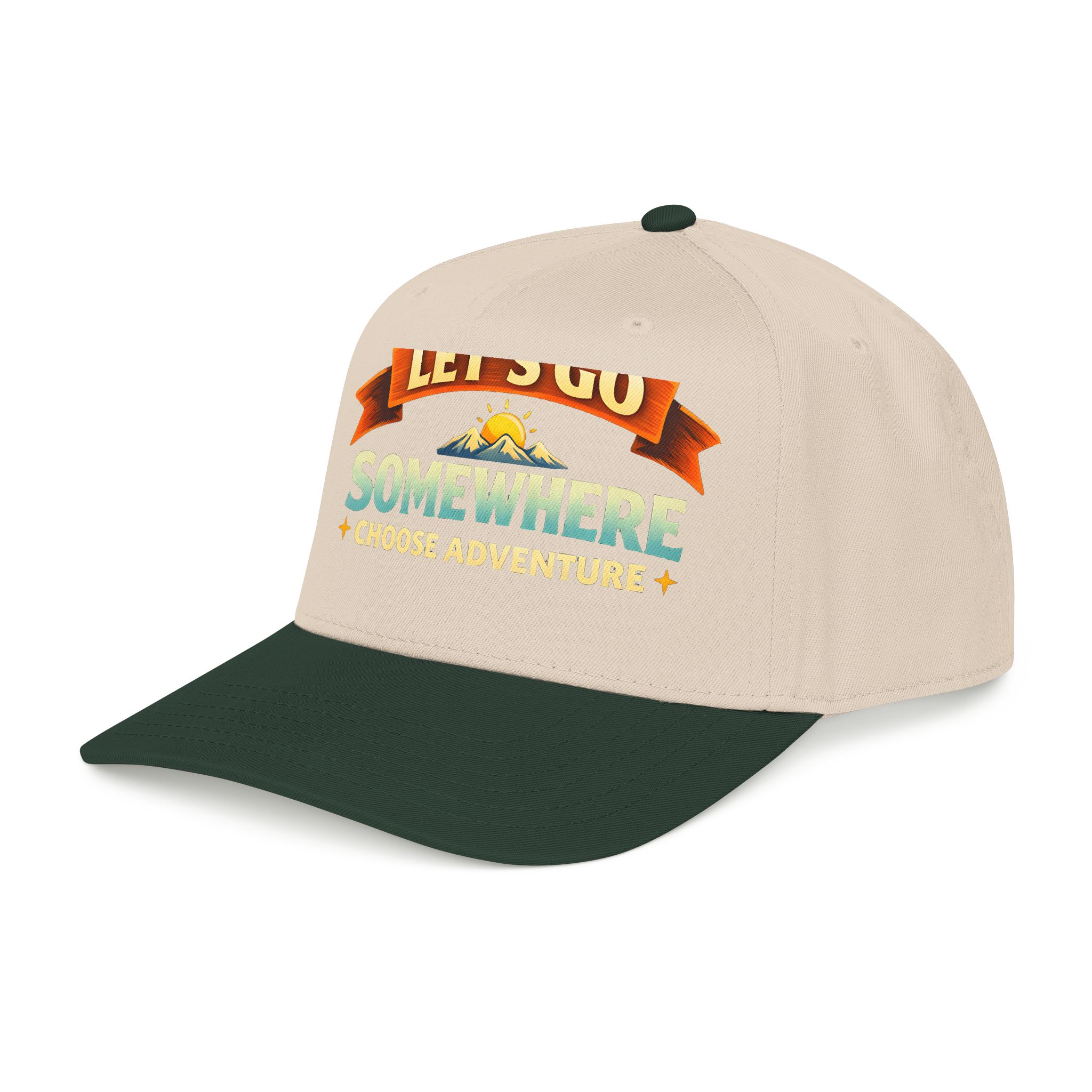 Baseball Cap - "Lets Go Somewhere" Design Scenic-Line