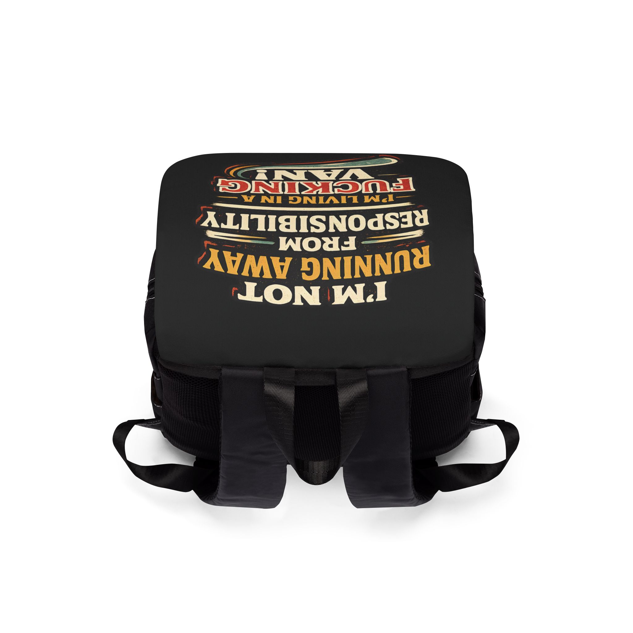 4857061616277671905_2048.jpeg Unisex Casual Shoulder Backpack — "I`m Not running Away" Design F**K-Line