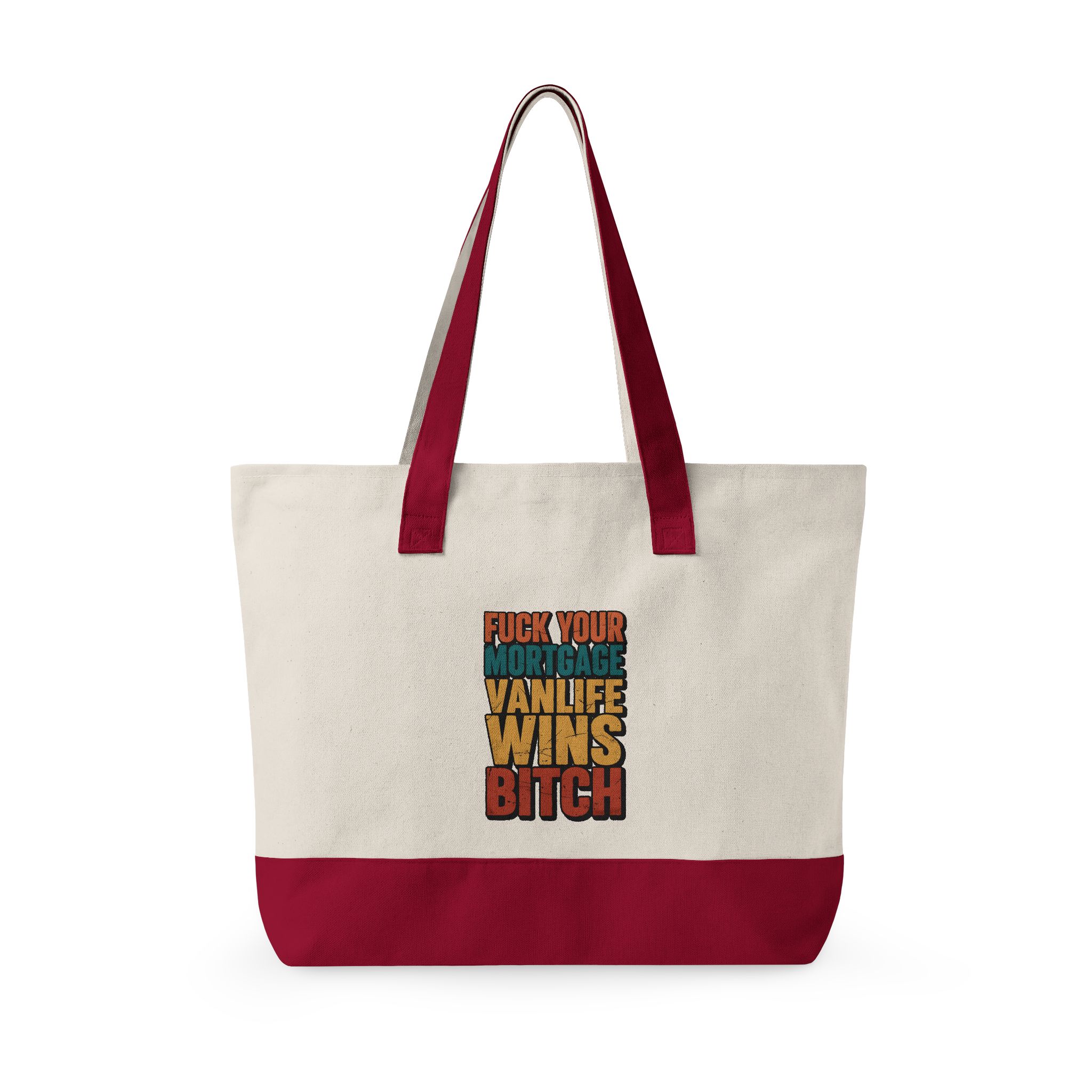 4905220128585564358_2048.jpeg Zippered Canvas Tote — "Fuck Your Mortgage" (Design F**K-Line)