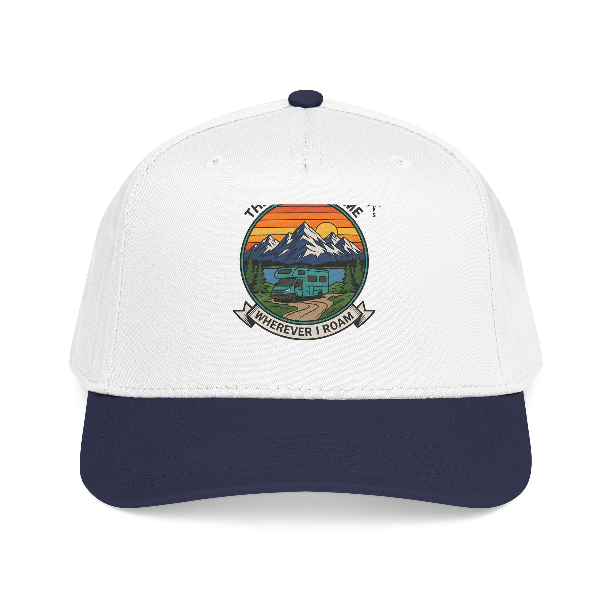 4988217677062862014_2048.jpeg Baseball Cap — "The Road Is Home, Wherever I Roam"