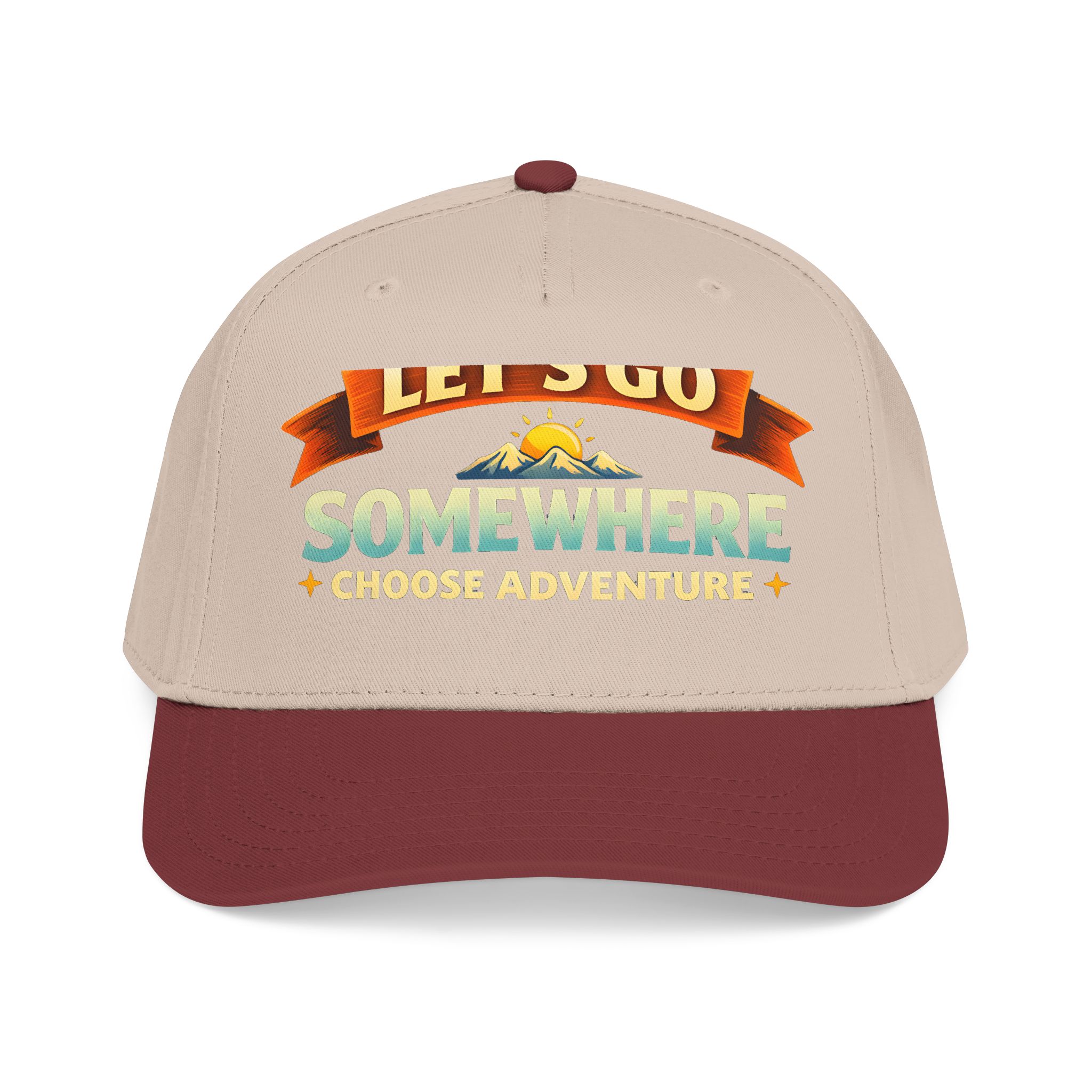 Baseball Cap - "Lets Go Somewhere" Design Scenic-Line