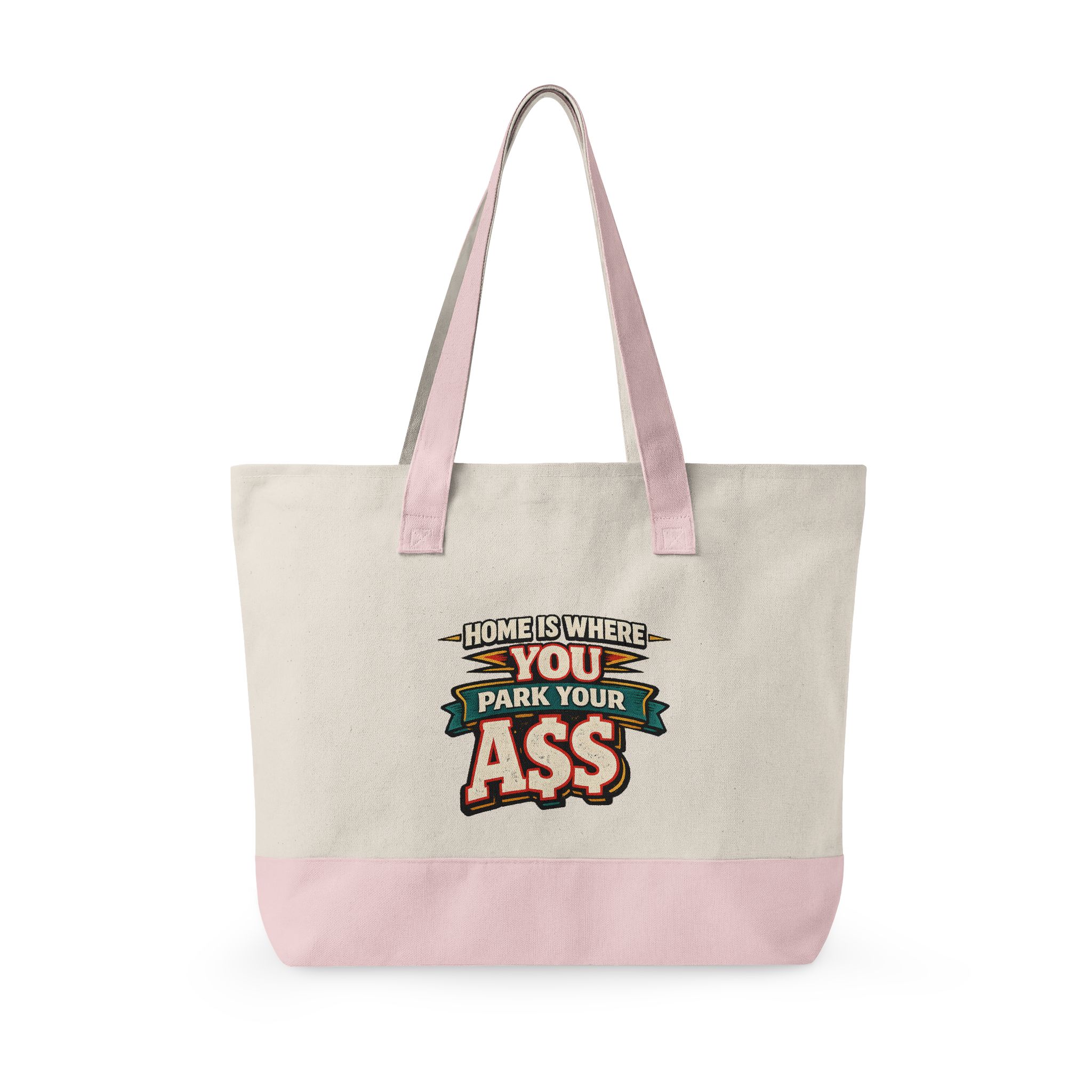 5432143663725743443_2048.jpeg Zippered Canvas Tote — "Home Is Where You Park Your Ass" (Design F**K-Line)