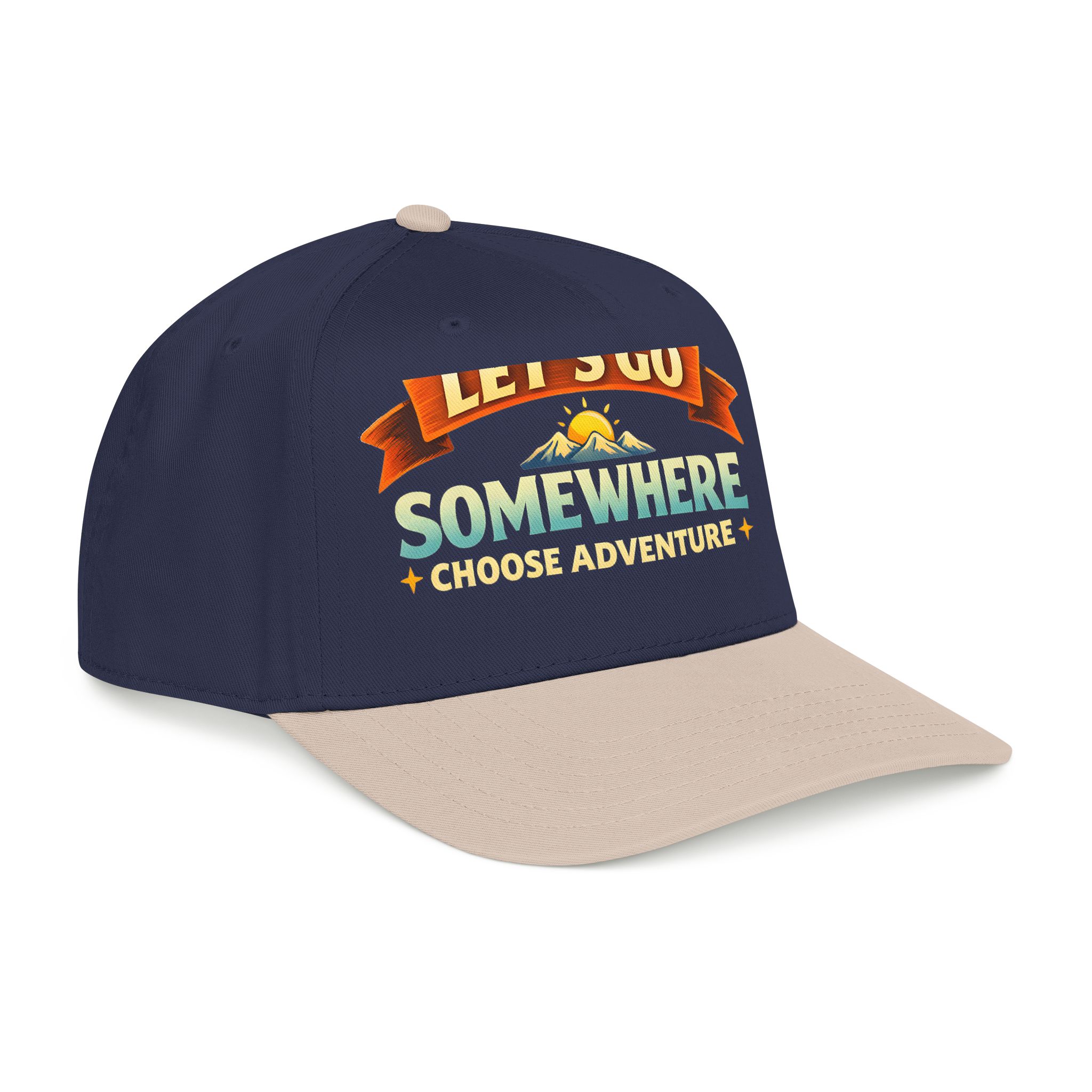 Baseball Cap - "Lets Go Somewhere" Design Scenic-Line